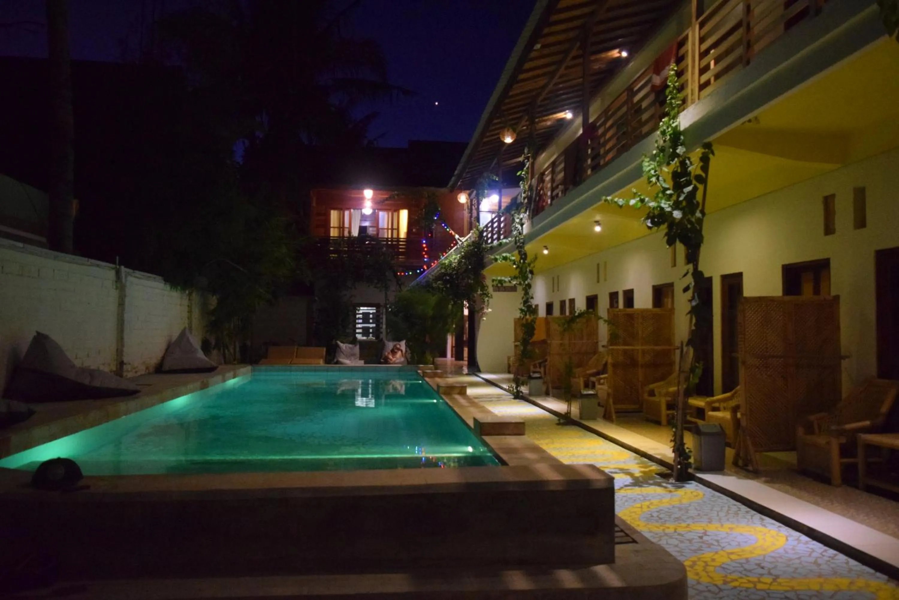 Pool view in Panda Cottage