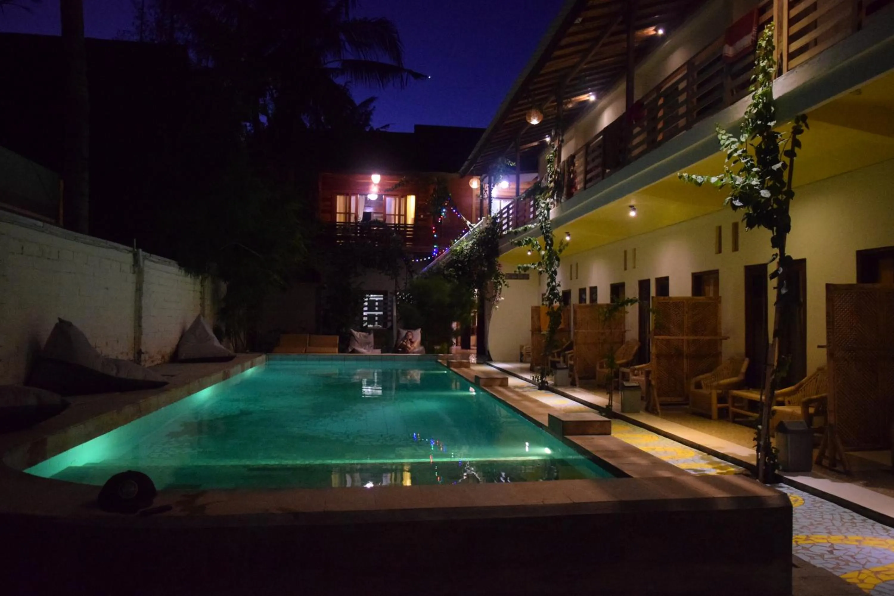 Pool view in Panda Cottage