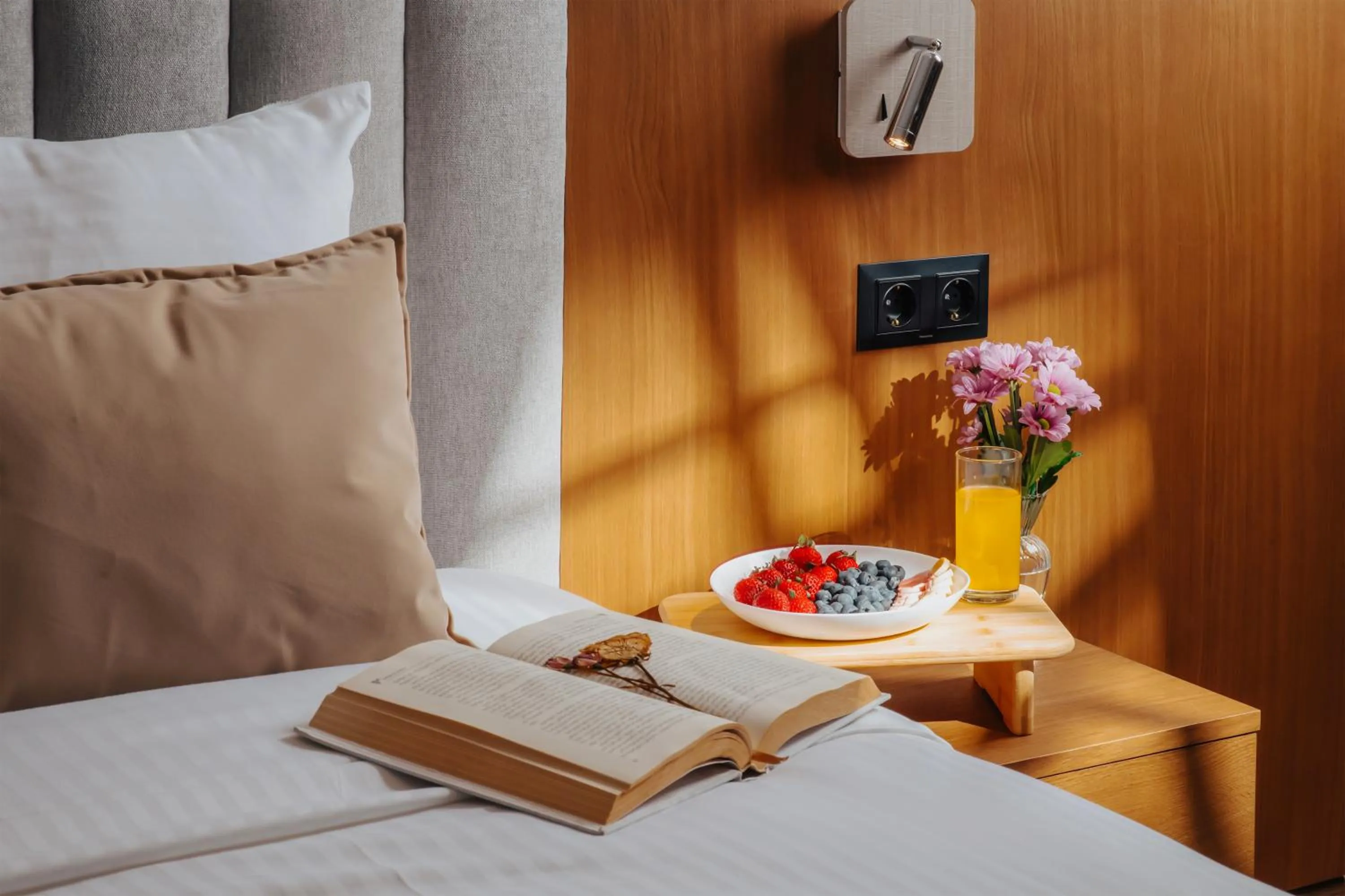 Decorative detail, Bed in Boutique Hotel Calligraphy