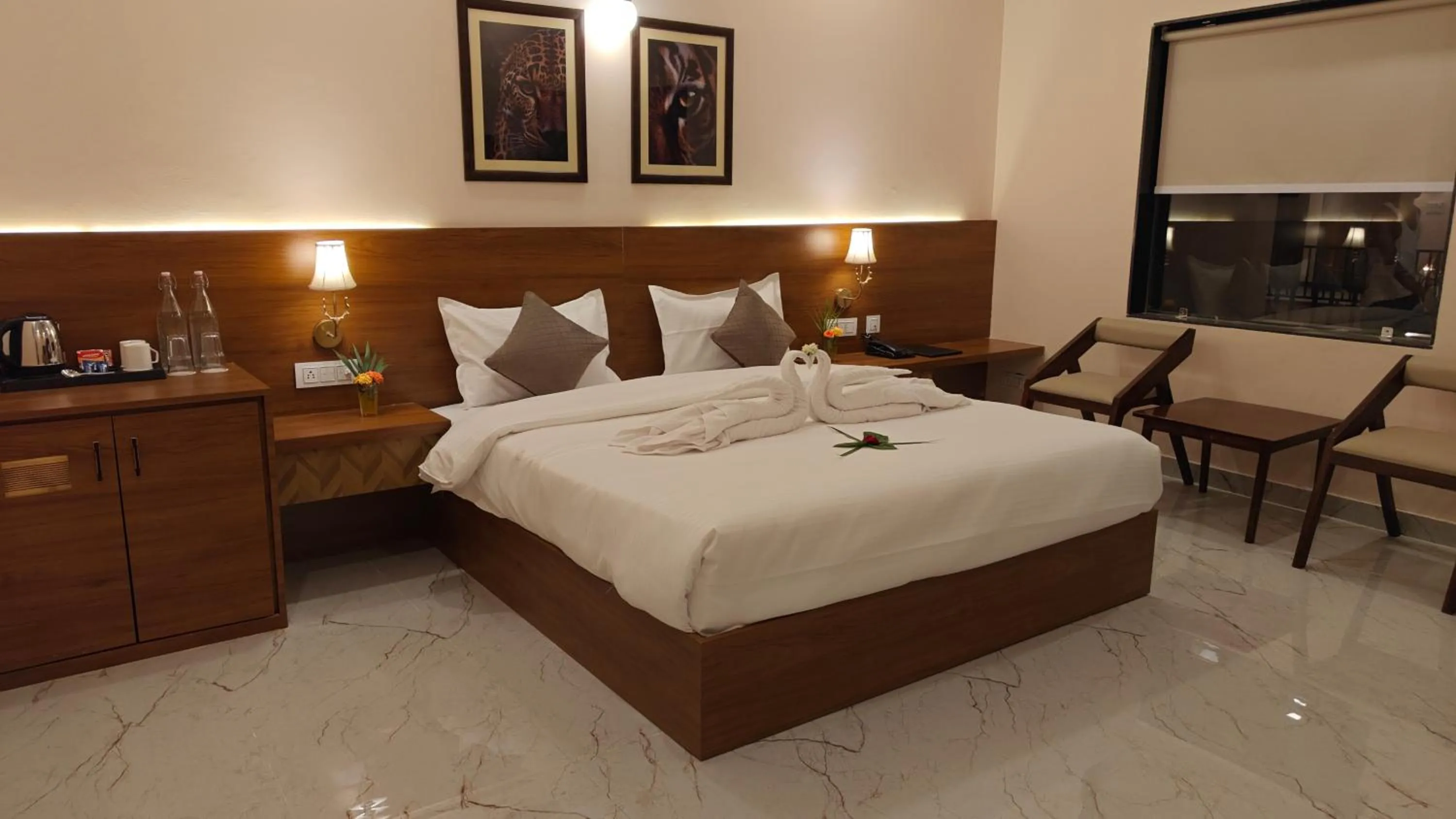 Bed in Sundervan Vilas Ranthambore