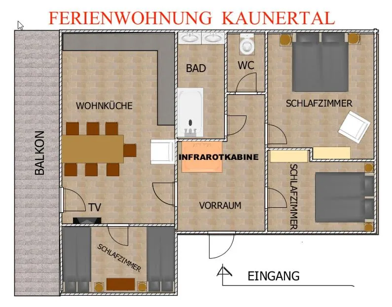 Floor plan in AlpinDesign Kaunertal