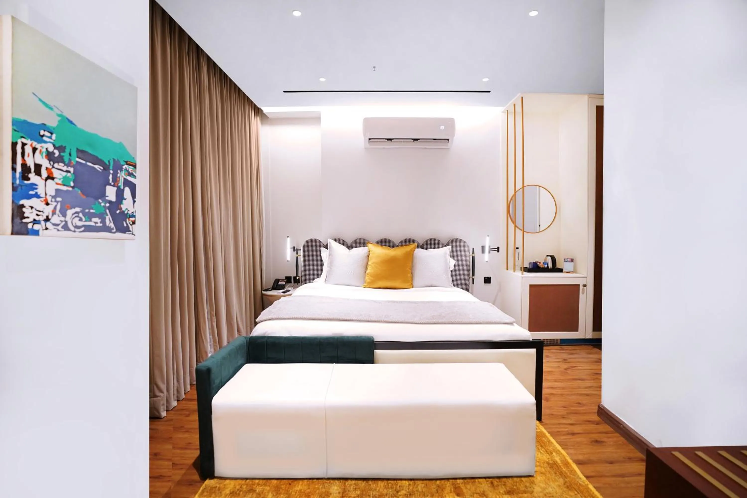 Bedroom, Bed in Ambiance Boutique Art Hotel Islamabad