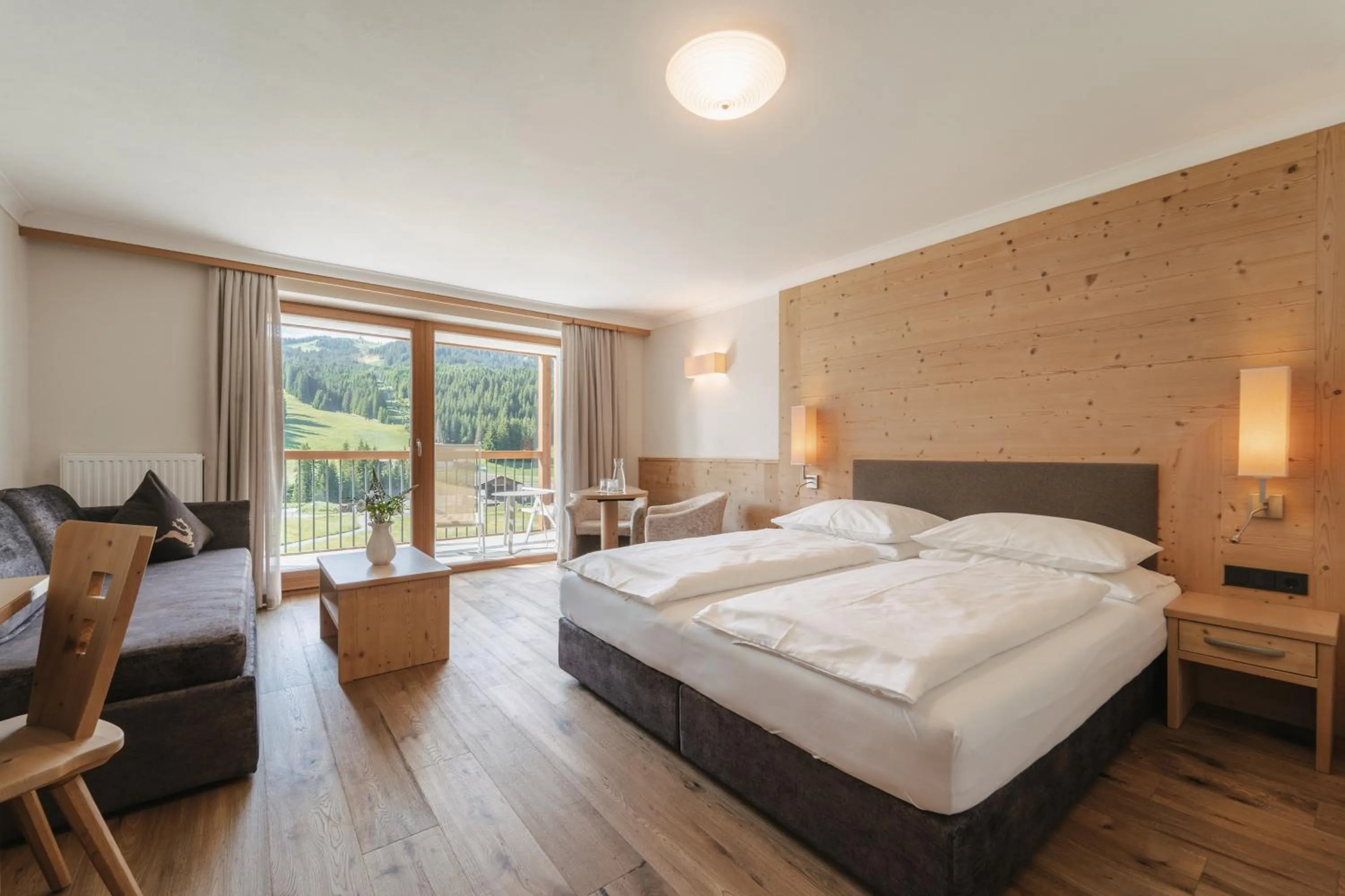 Bird's eye view, Bed in Brunelle Seiser Alm Lodge