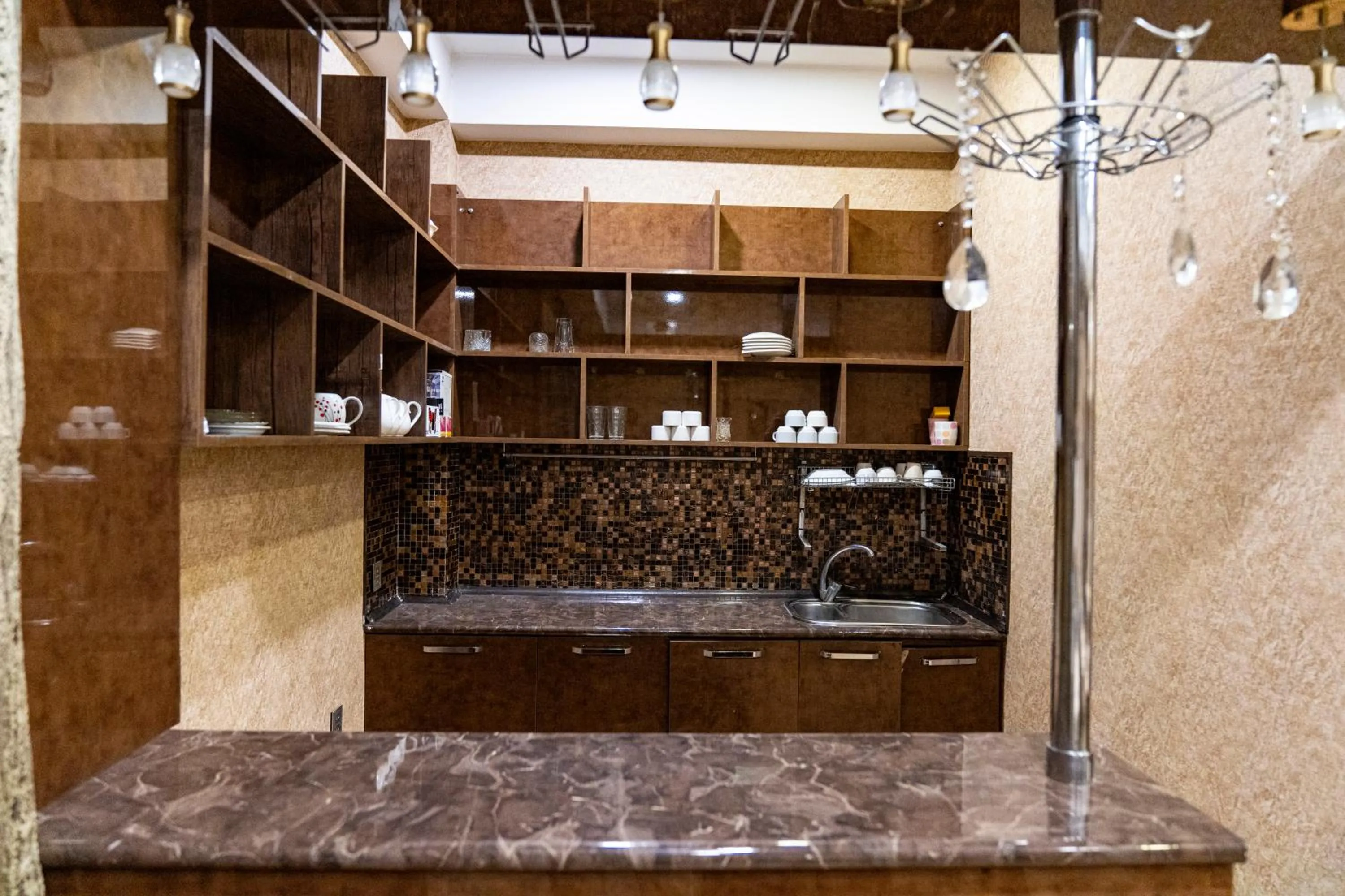 Kitchen or kitchenette in Sebail Inn Hotel Badamdar and Shah Hostel