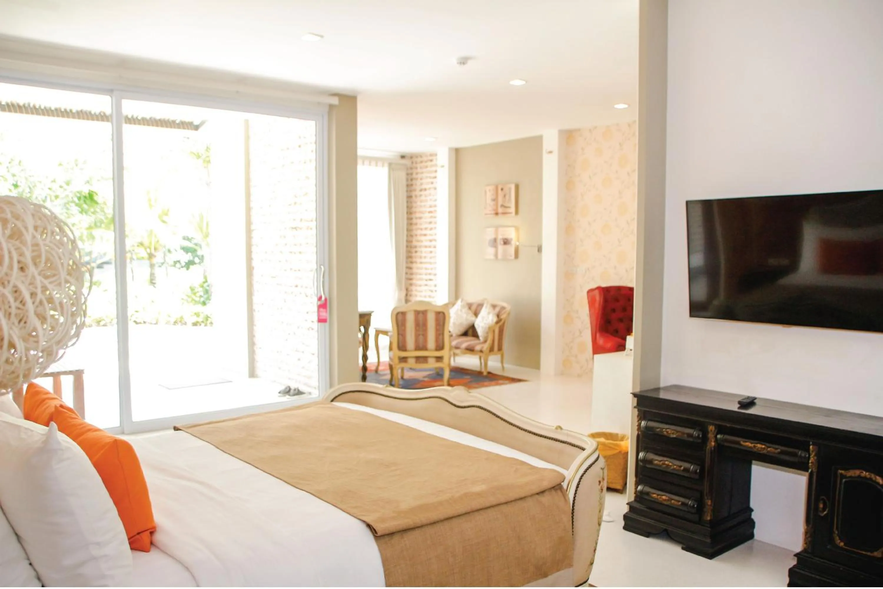 Bed in Summer Luxury Beach Resort & Spa