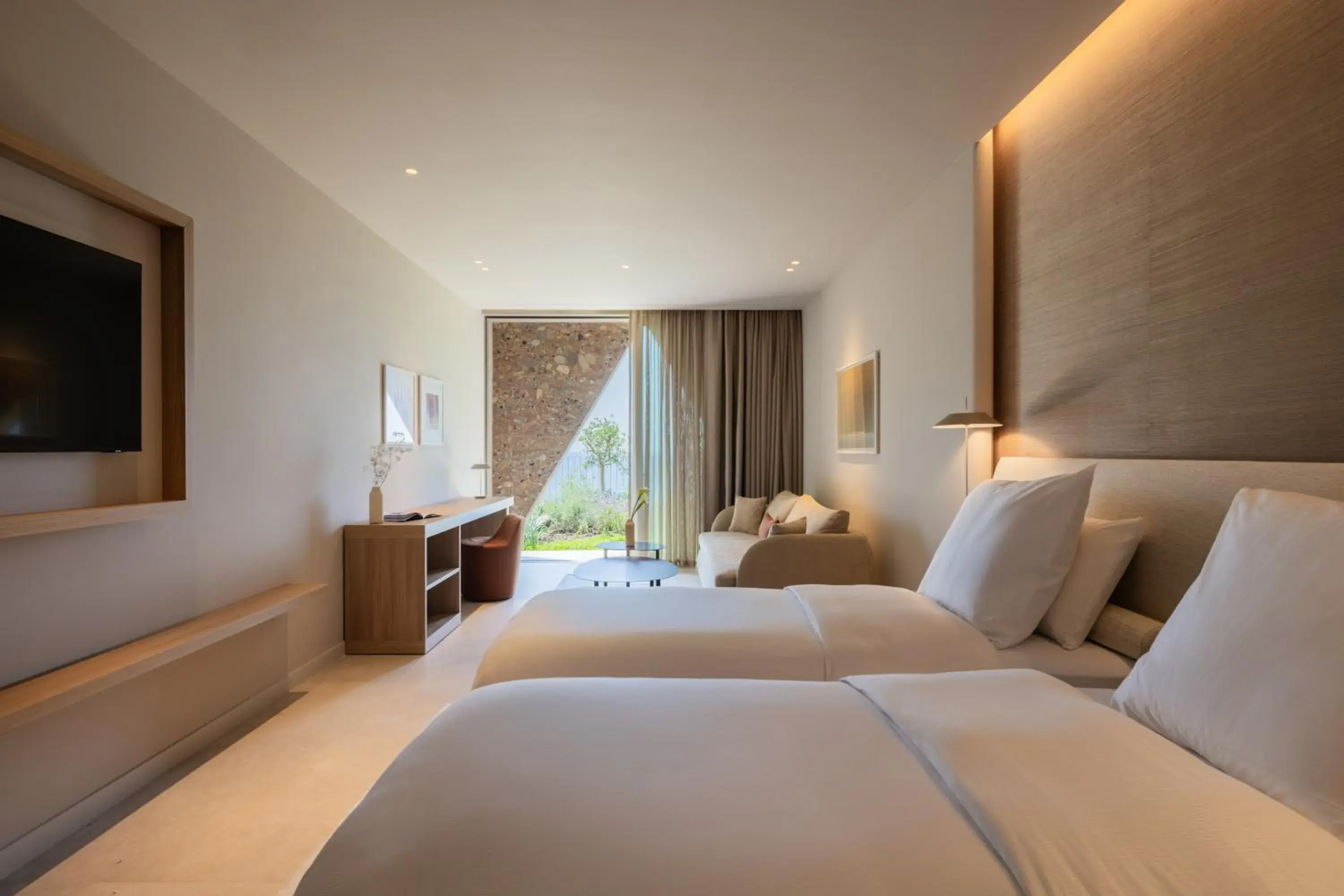 Deluxe Room with Two Twin Beds and One Sofa Bed in Green Coast Hotel MGallery Collection Deluxe Room with Two Twin Beds and One Sofa Bed in Green Coast Hotel MGallery Collection