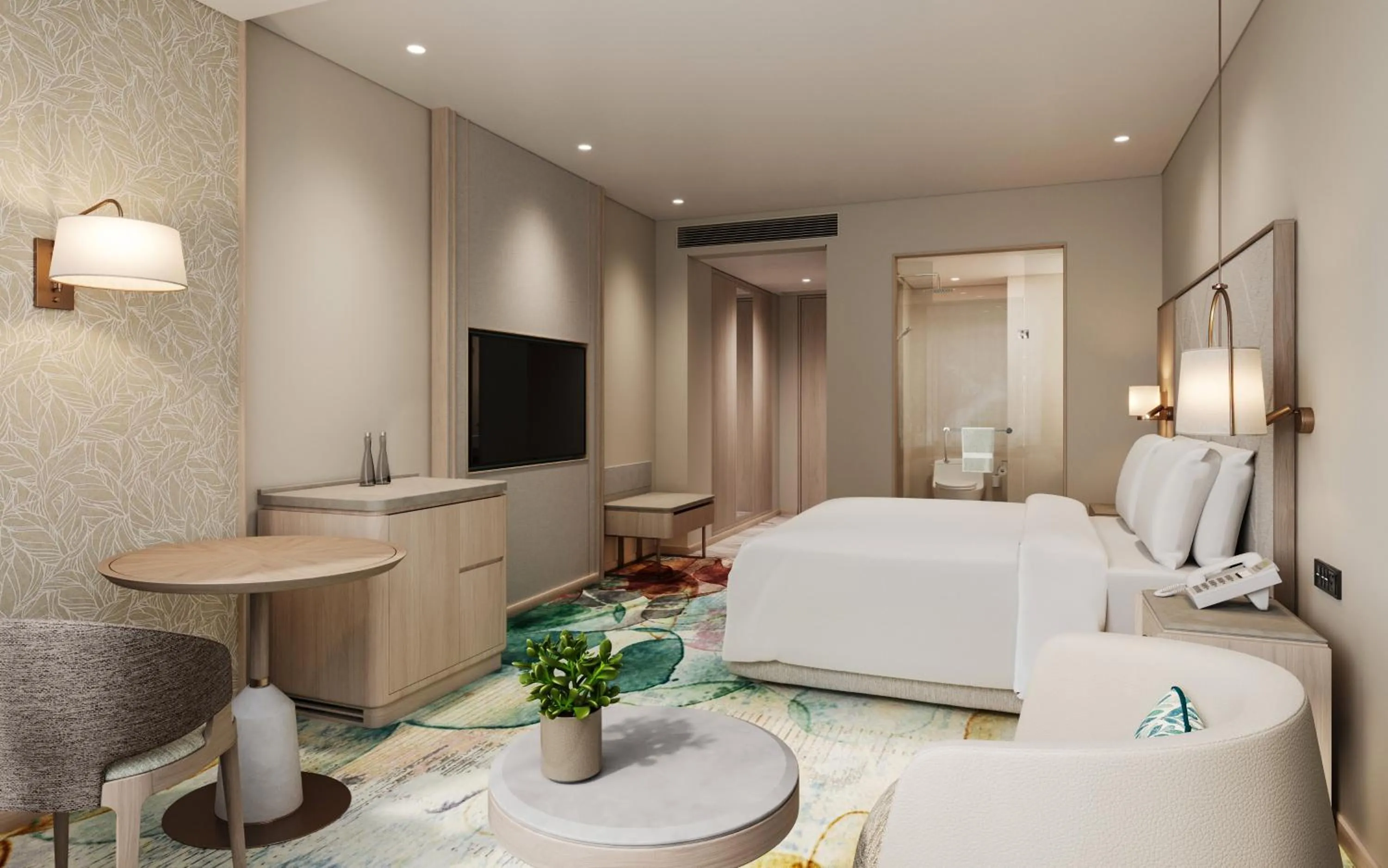 Bedroom, Bed in DoubleTree by Hilton Jakarta Kemayoran