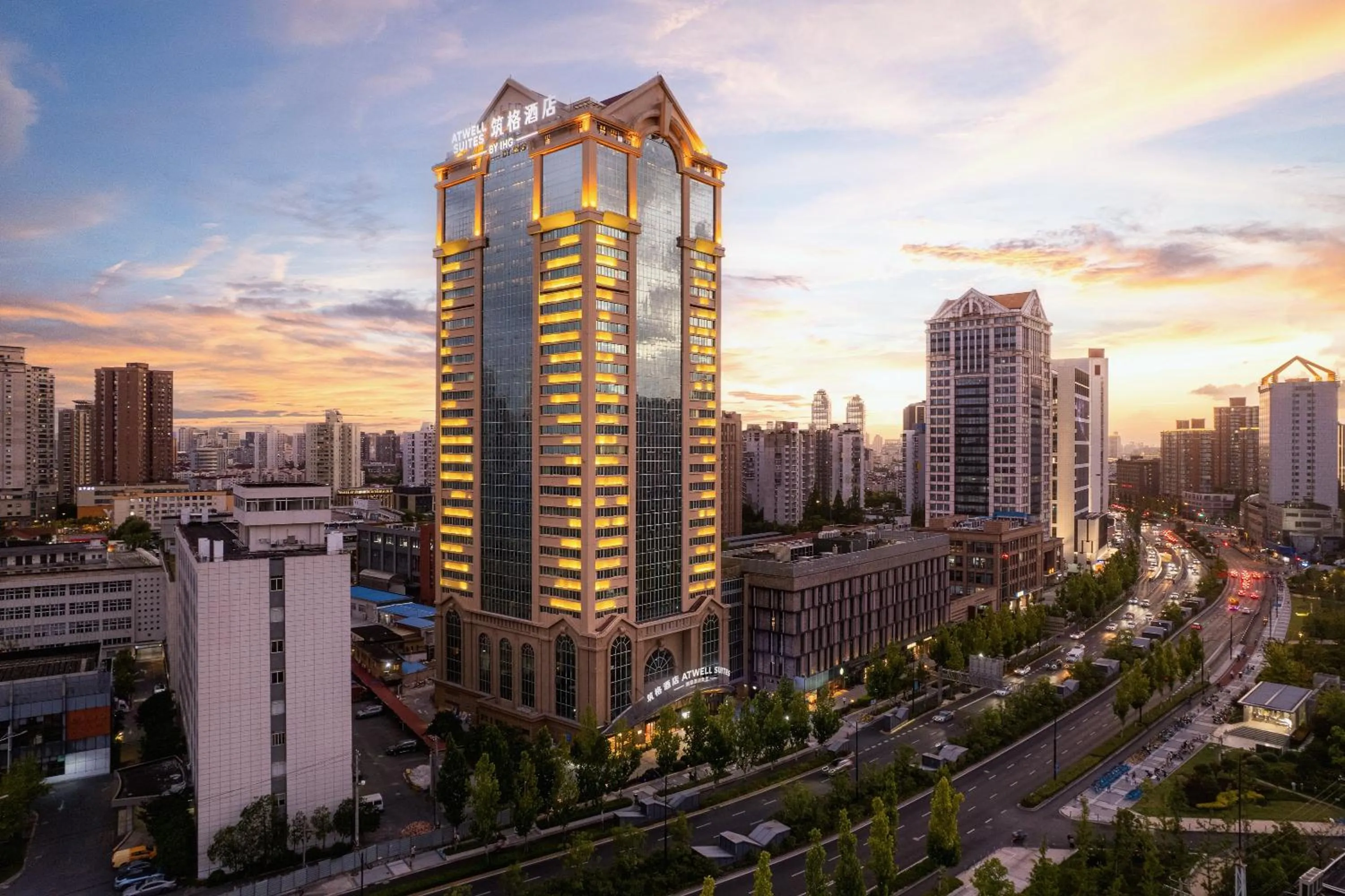 Property building in Atwell Suites Shanghai by IHG, Wuning Road Global Harbor Branch
