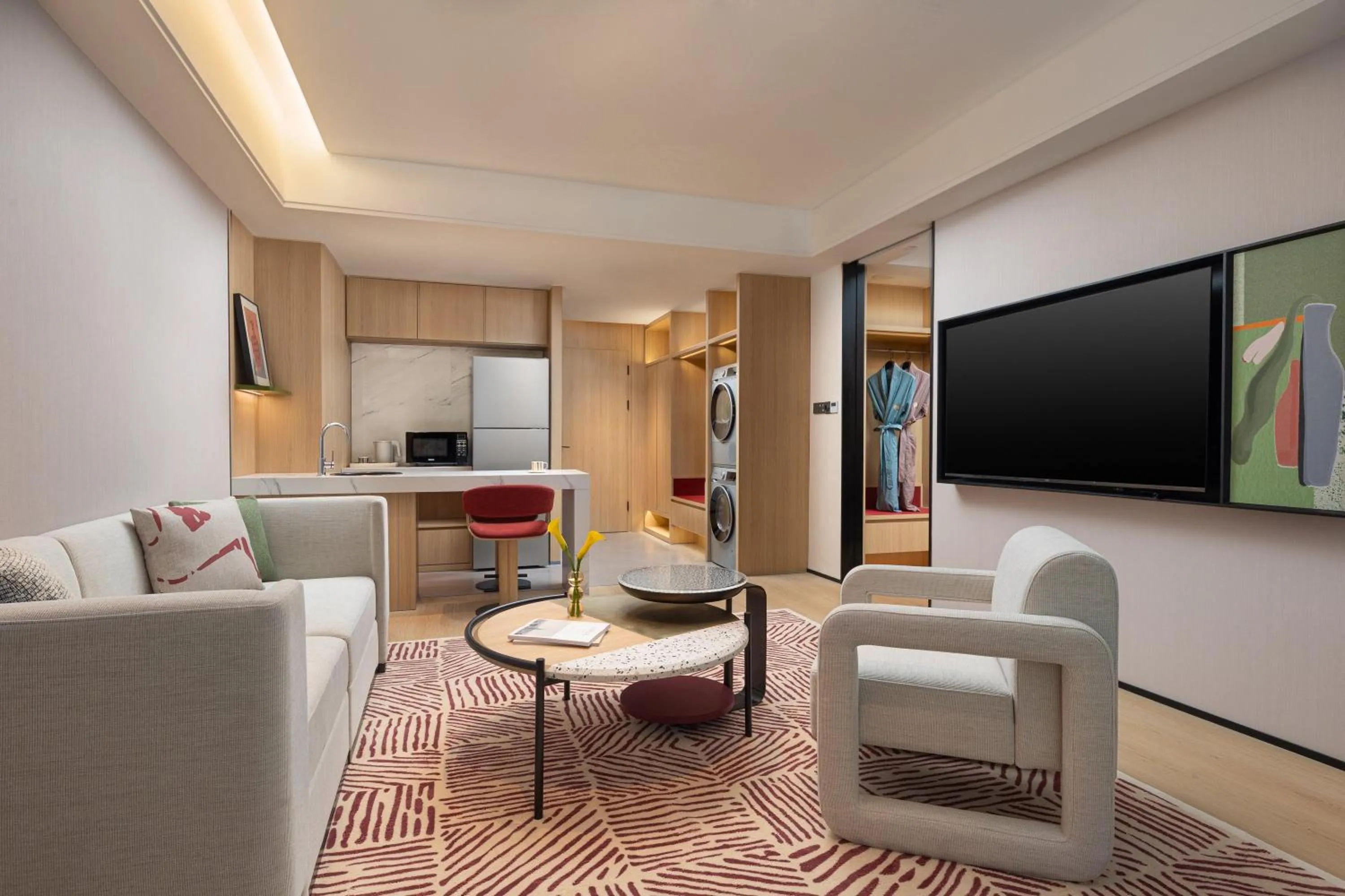 Photo of the whole room in Atwell Suites Shanghai by IHG, Wuning Road Global Harbor Branch