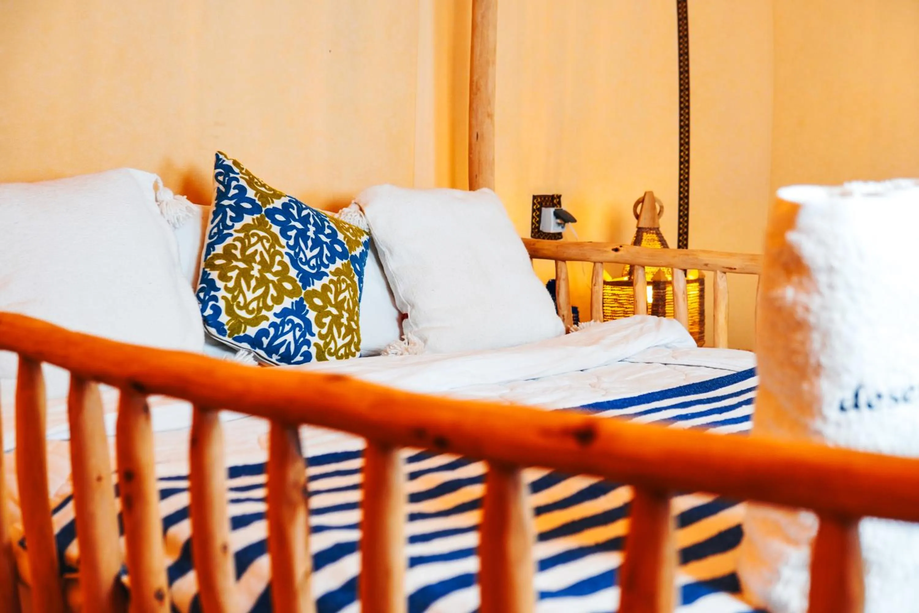 Bed in Sanmao Desert Luxury Camp