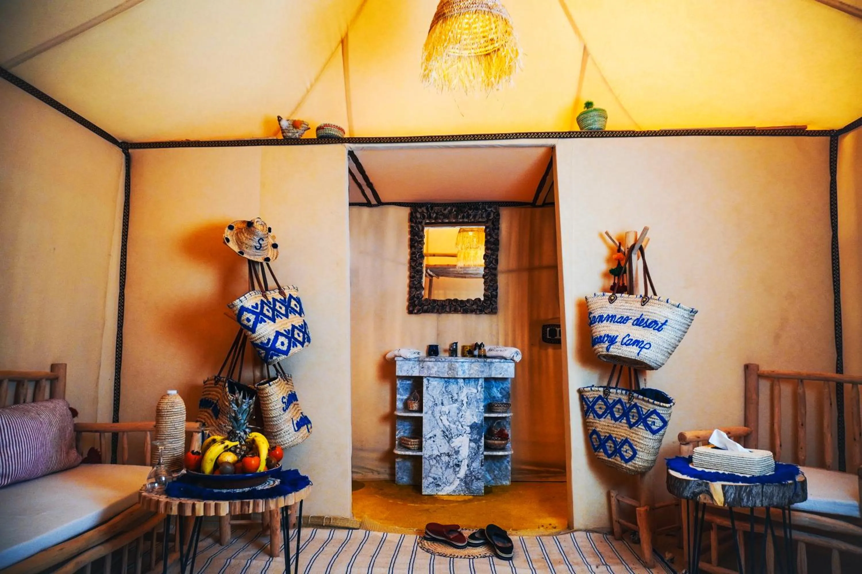 Seating area in Sanmao Desert Luxury Camp