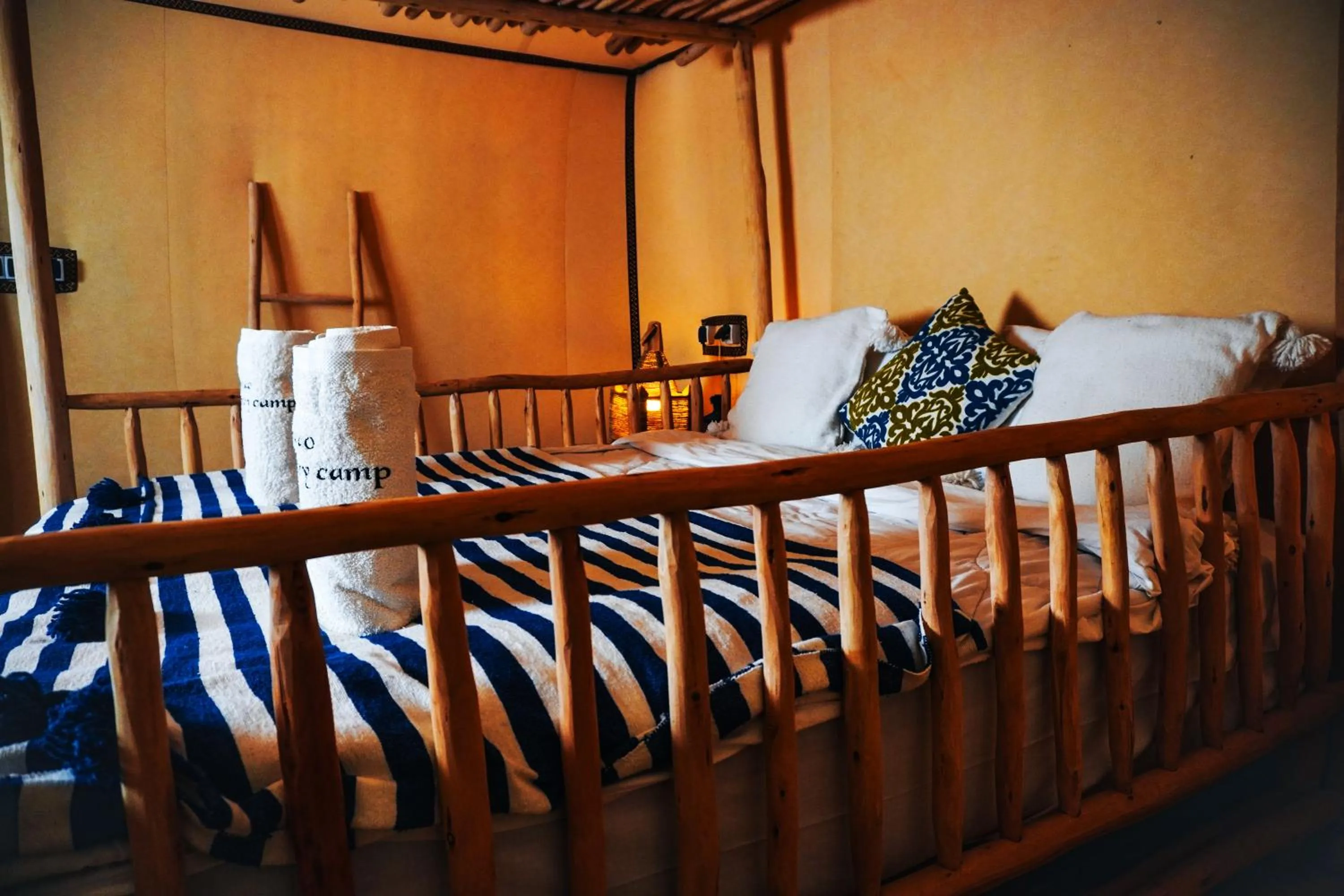 Bed in Sanmao Desert Luxury Camp
