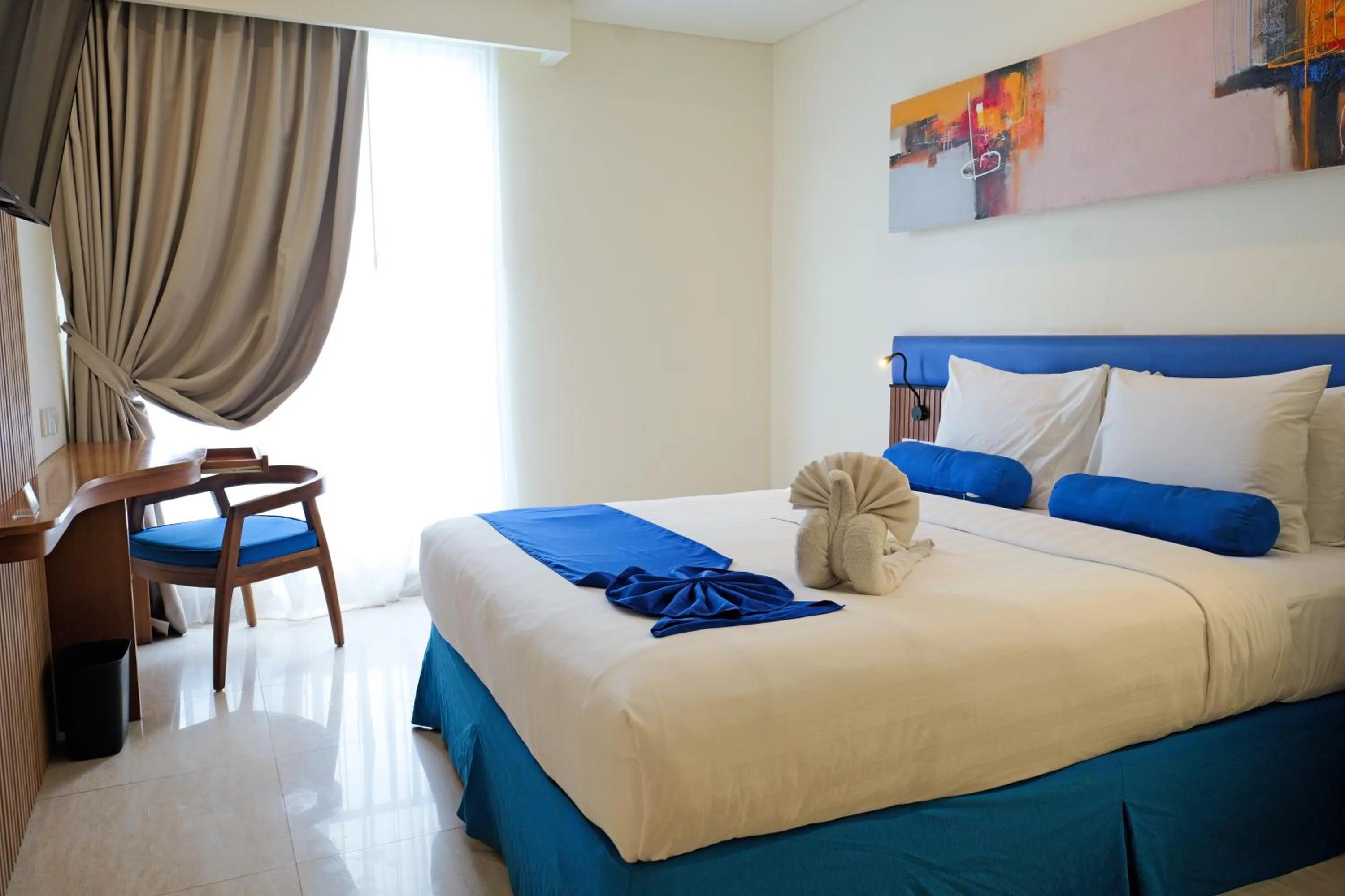 Bed in Zia Hotel Kuta