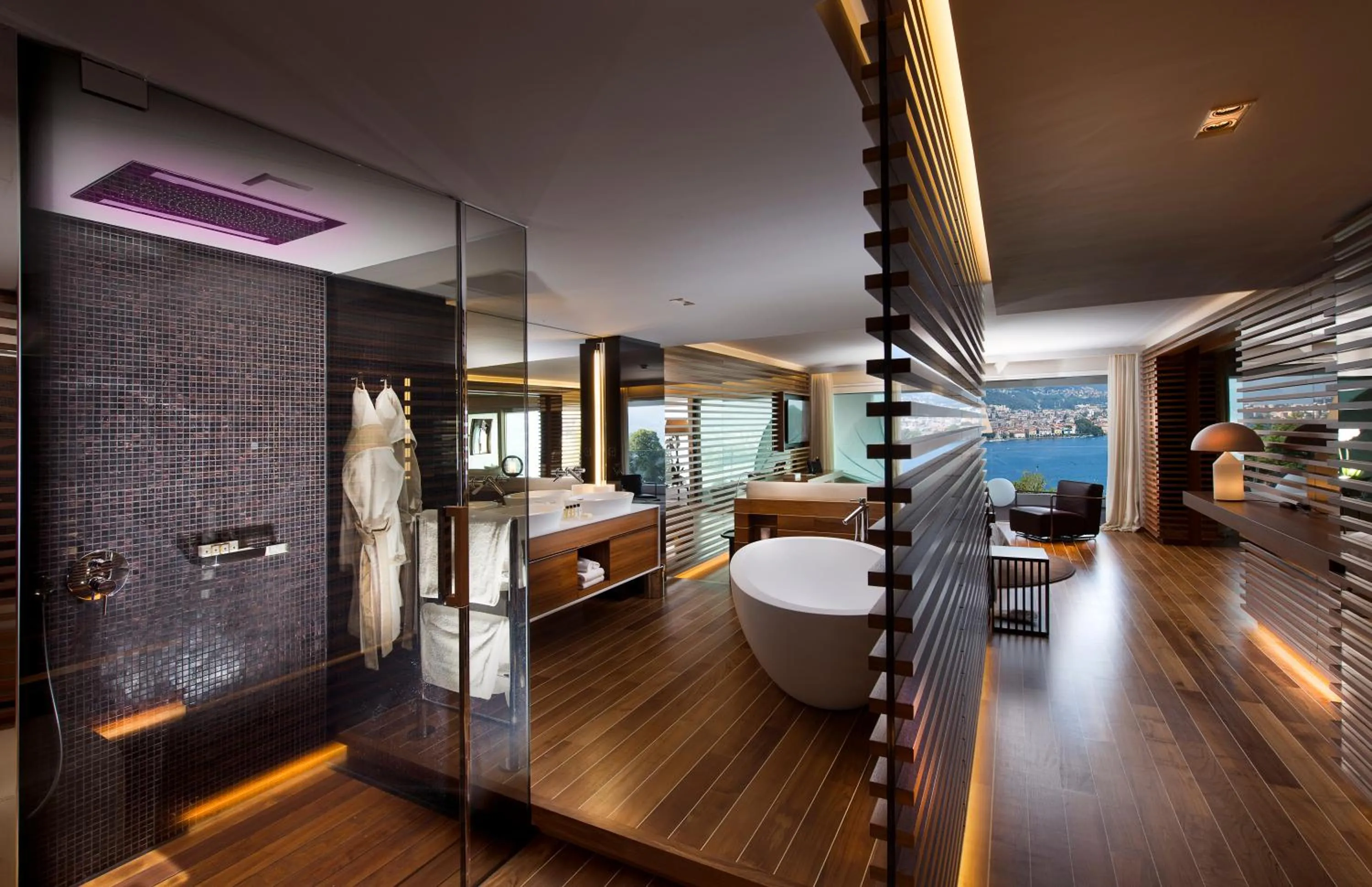 Bathroom, Bed in The View Lugano