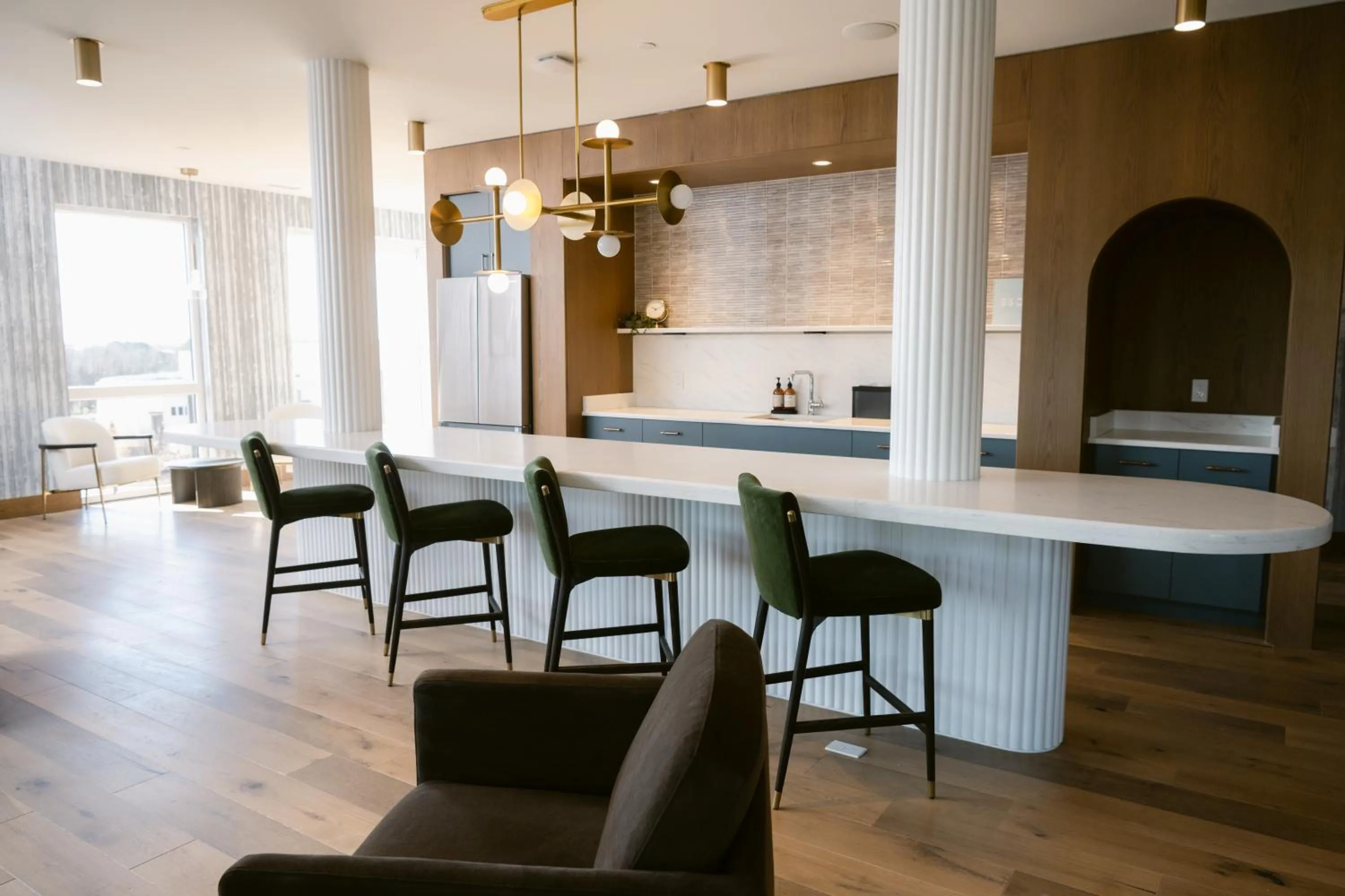 Communal kitchen in Anthem House Huntsville MidCity, powered by Placemakr