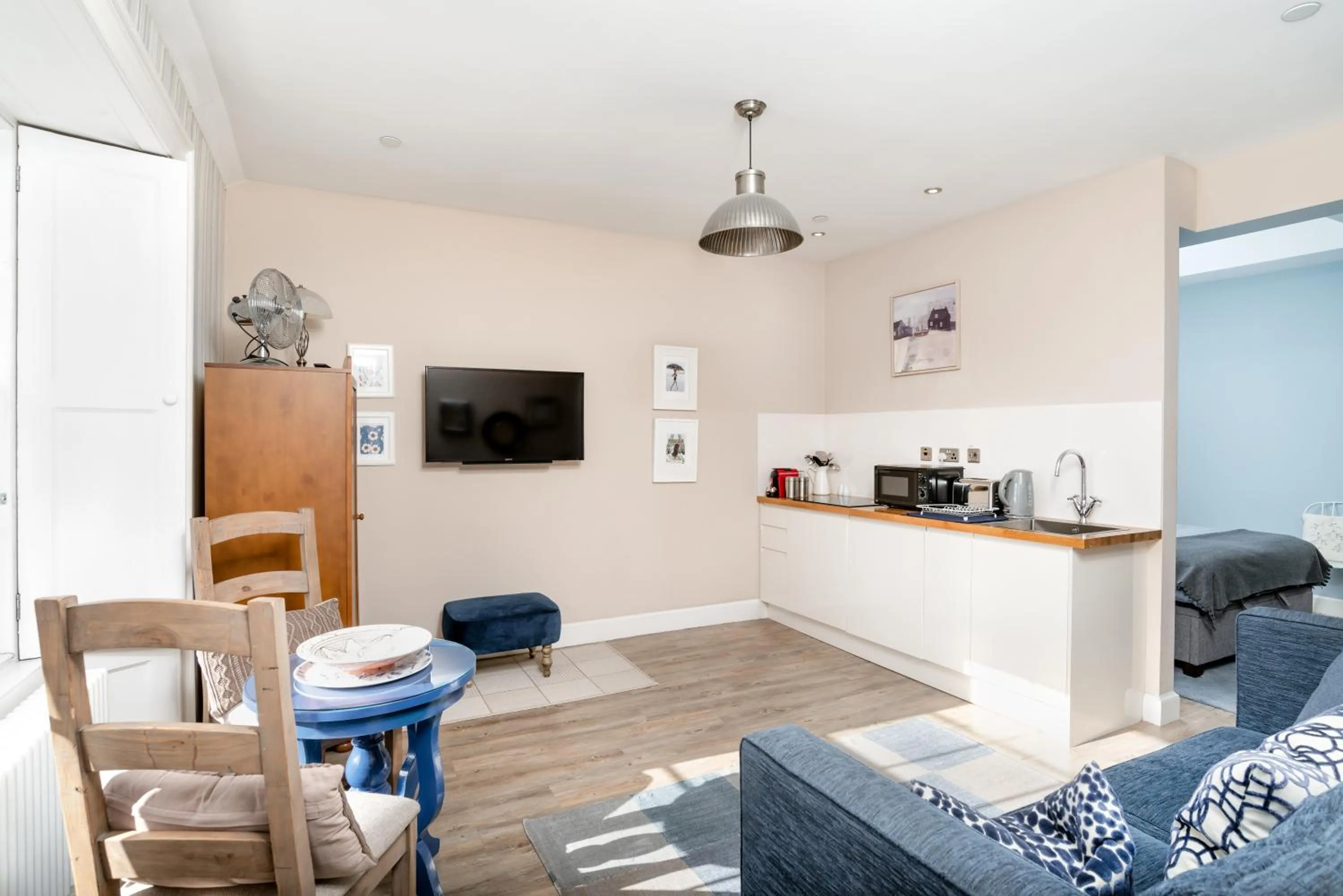Kitchen or kitchenette in Haymarket Apartments