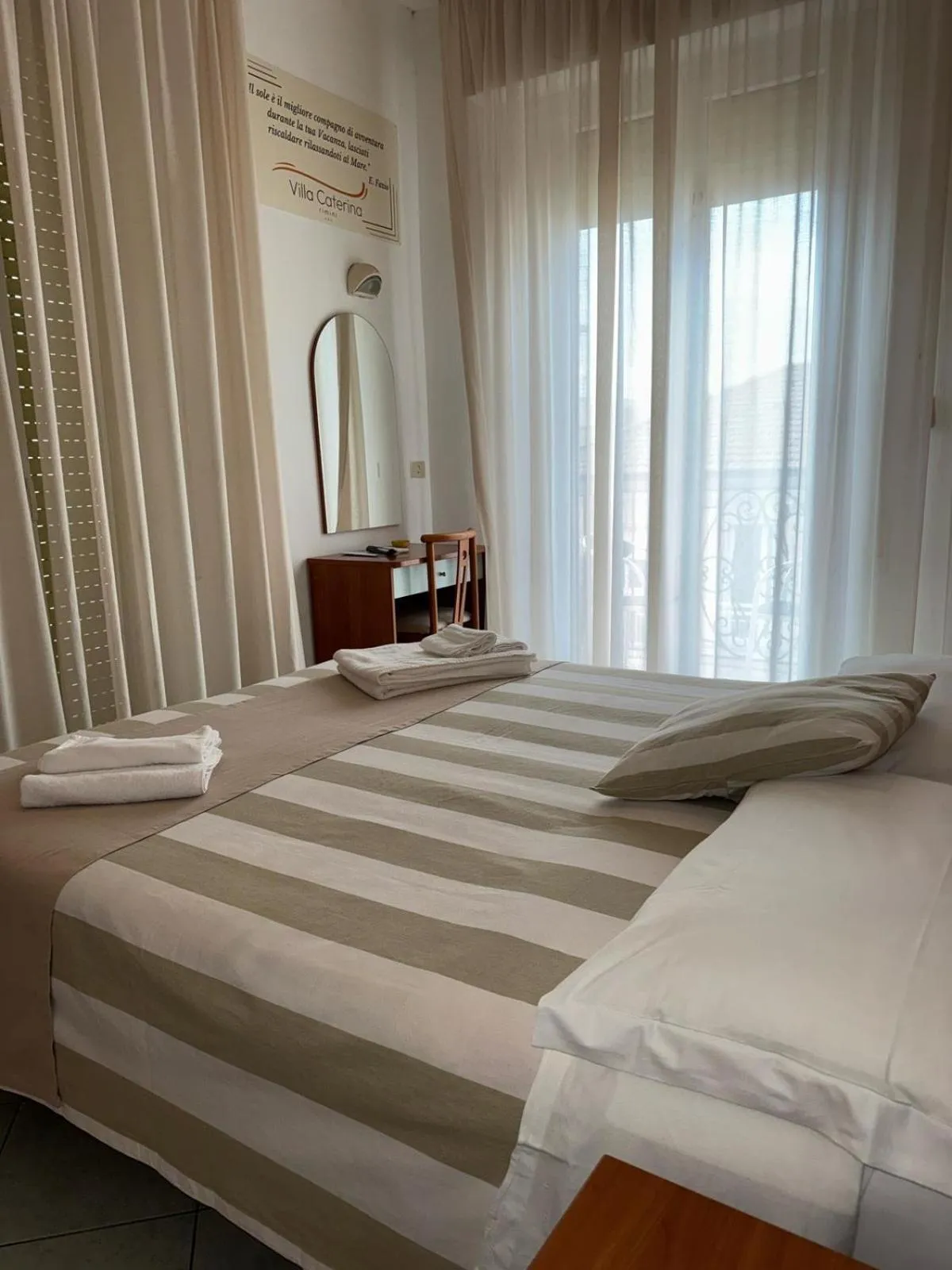 Bed in Hotel Villa Caterina