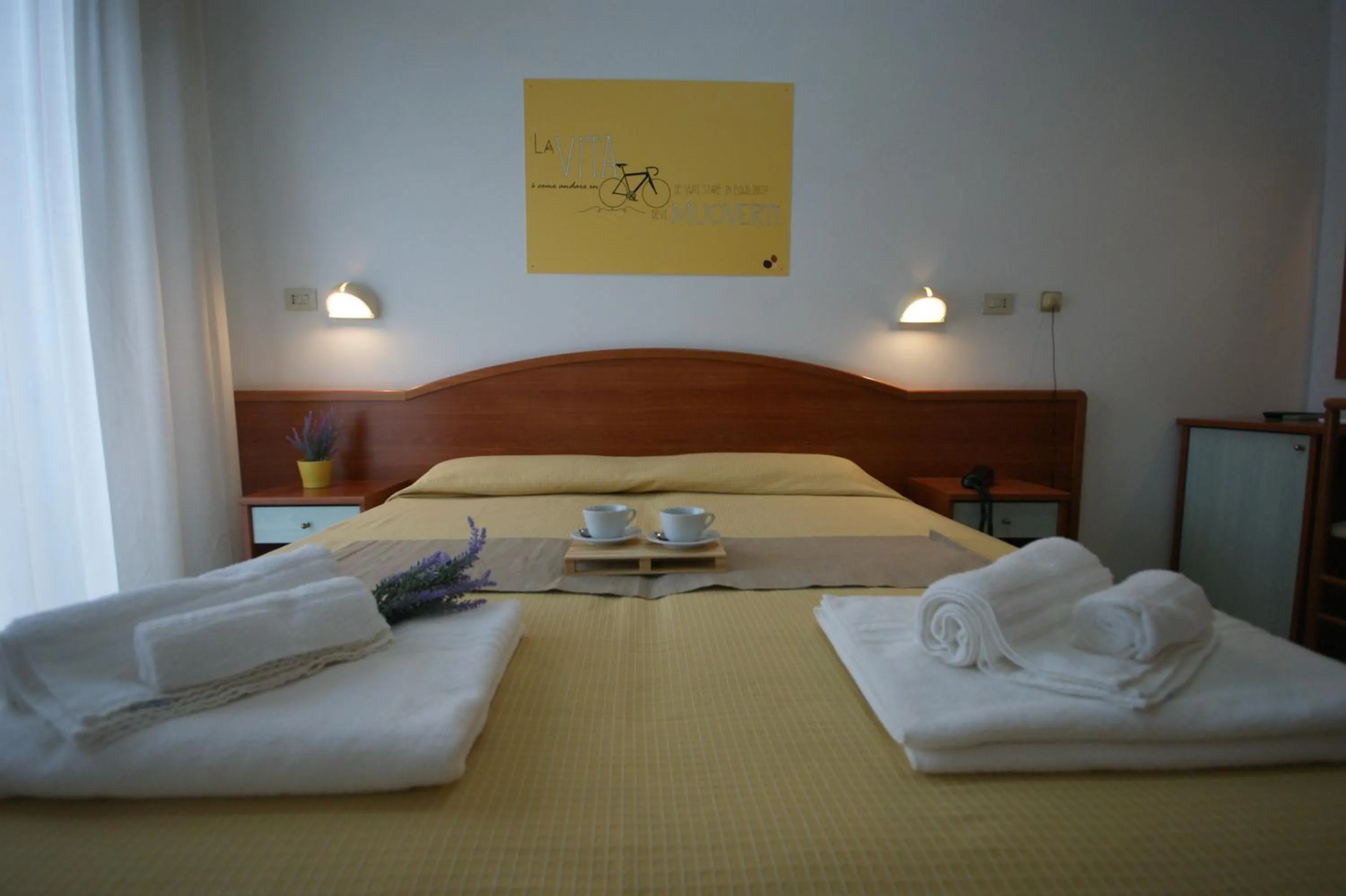 Bed in Hotel Villa Caterina