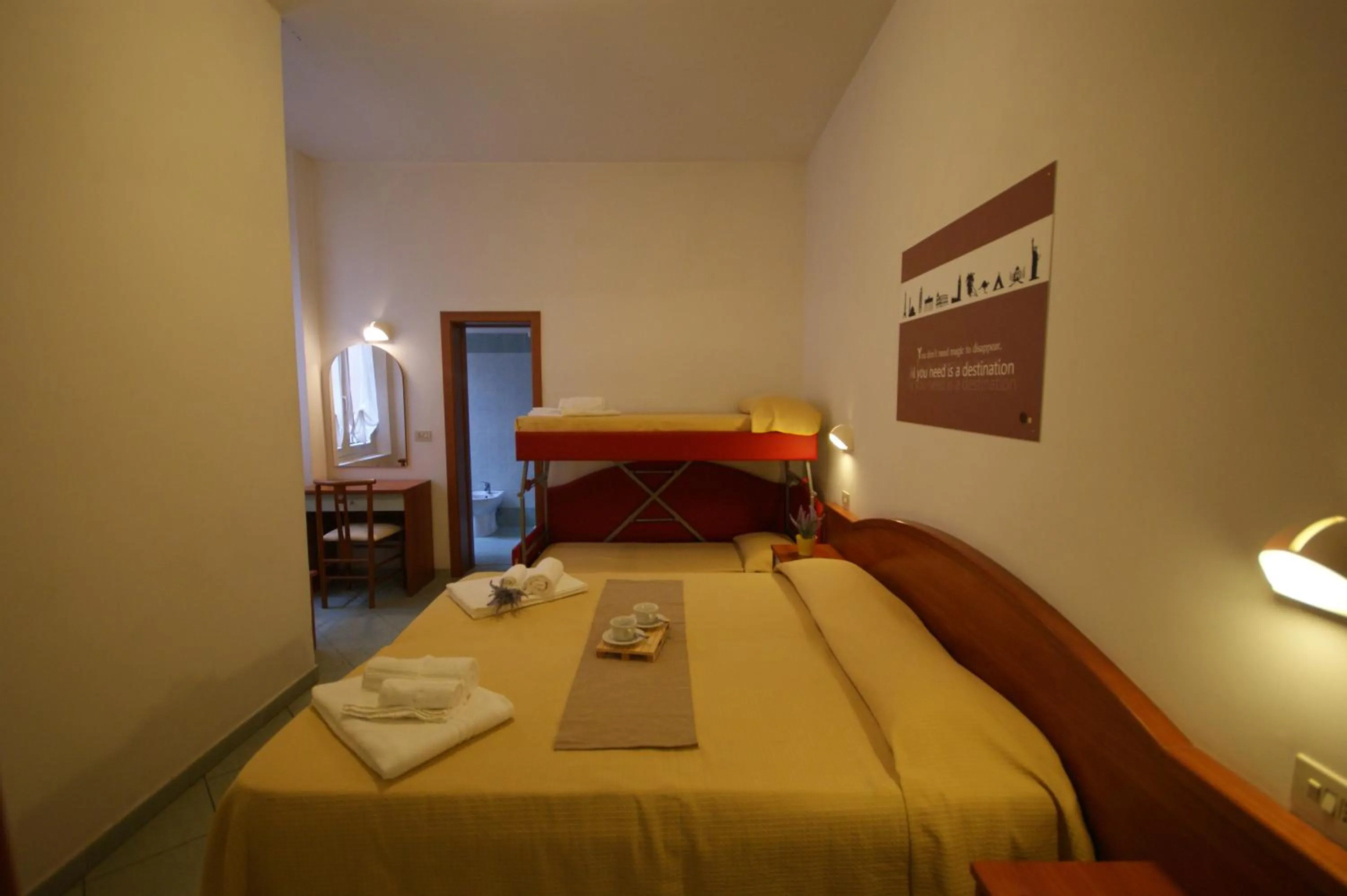 Bed in Hotel Villa Caterina