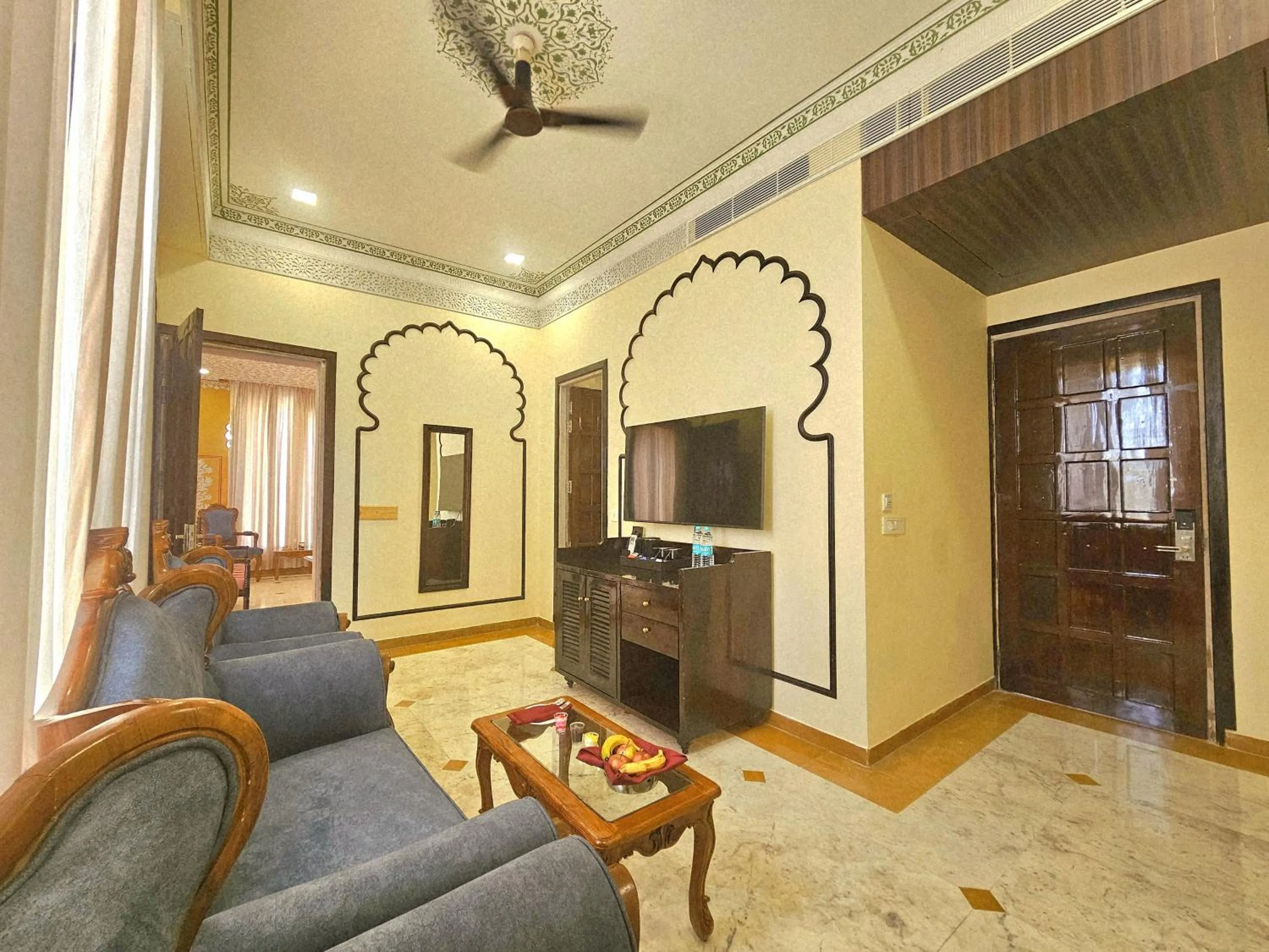 Living room in Kesar Bagh Palace Chittorgarh