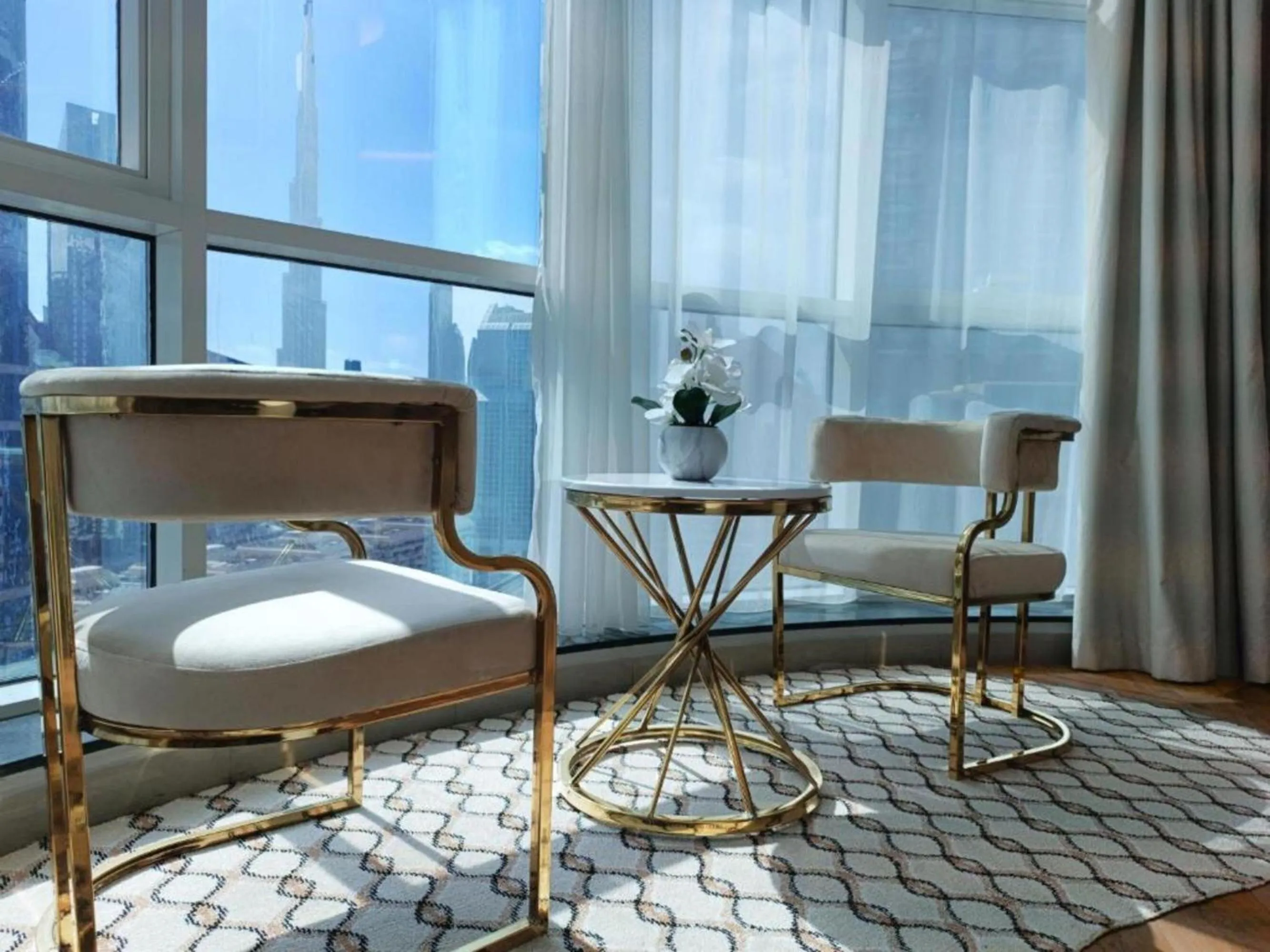 Seating area in Emirates Grand Hotel Opposite DIFC