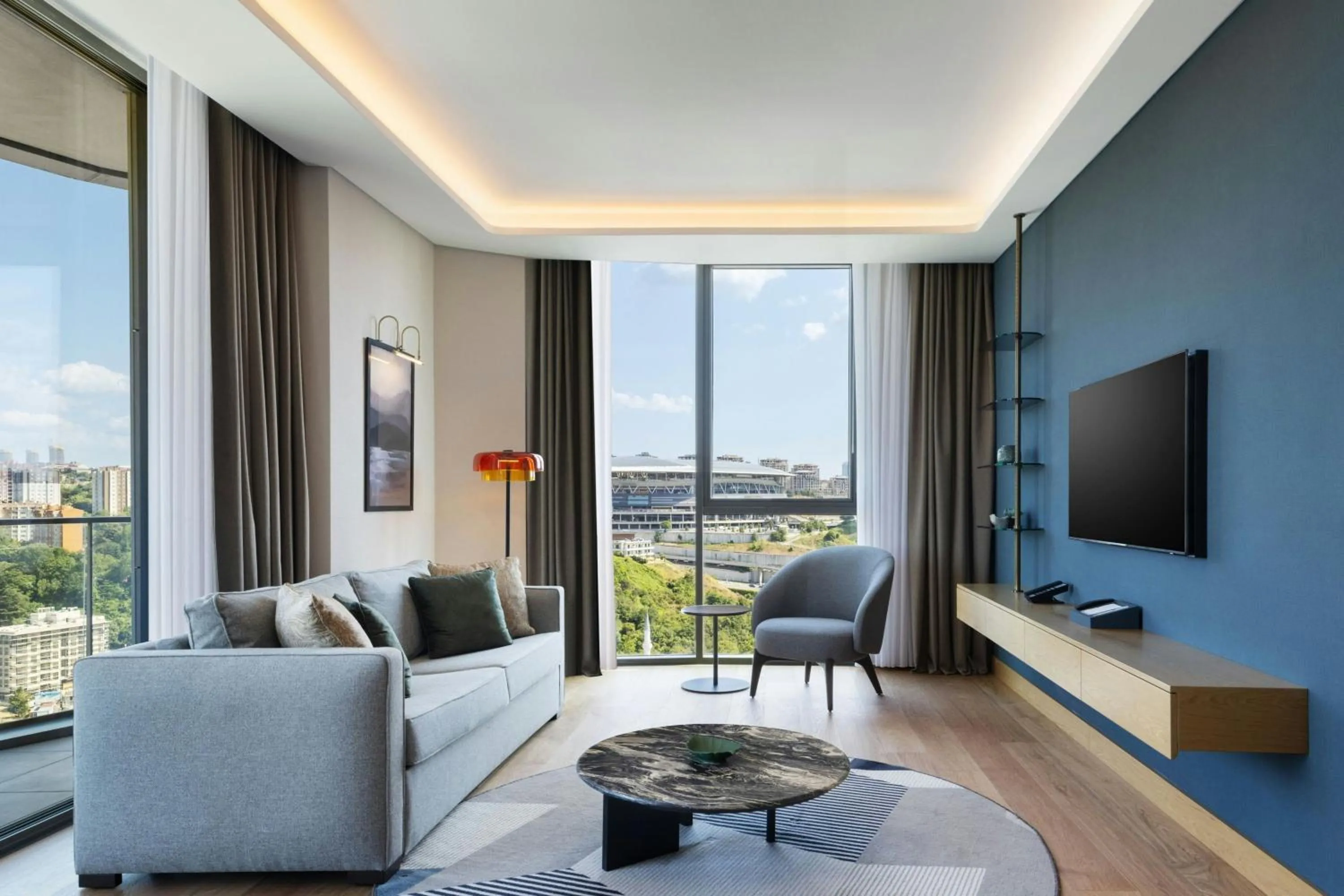 Living room in Marriott Executive Apartments Istanbul Investvadi