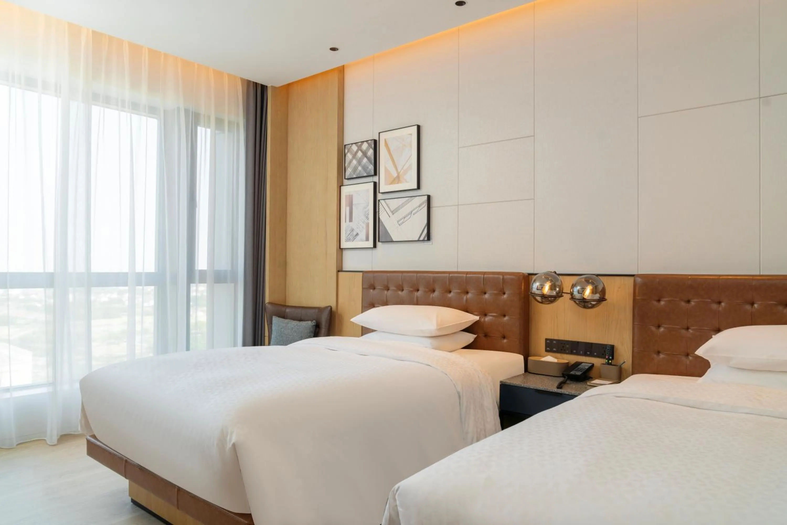 Decorative detail, Bed in Four Points by Sheraton Shanghai International Tourism and Resorts Zone