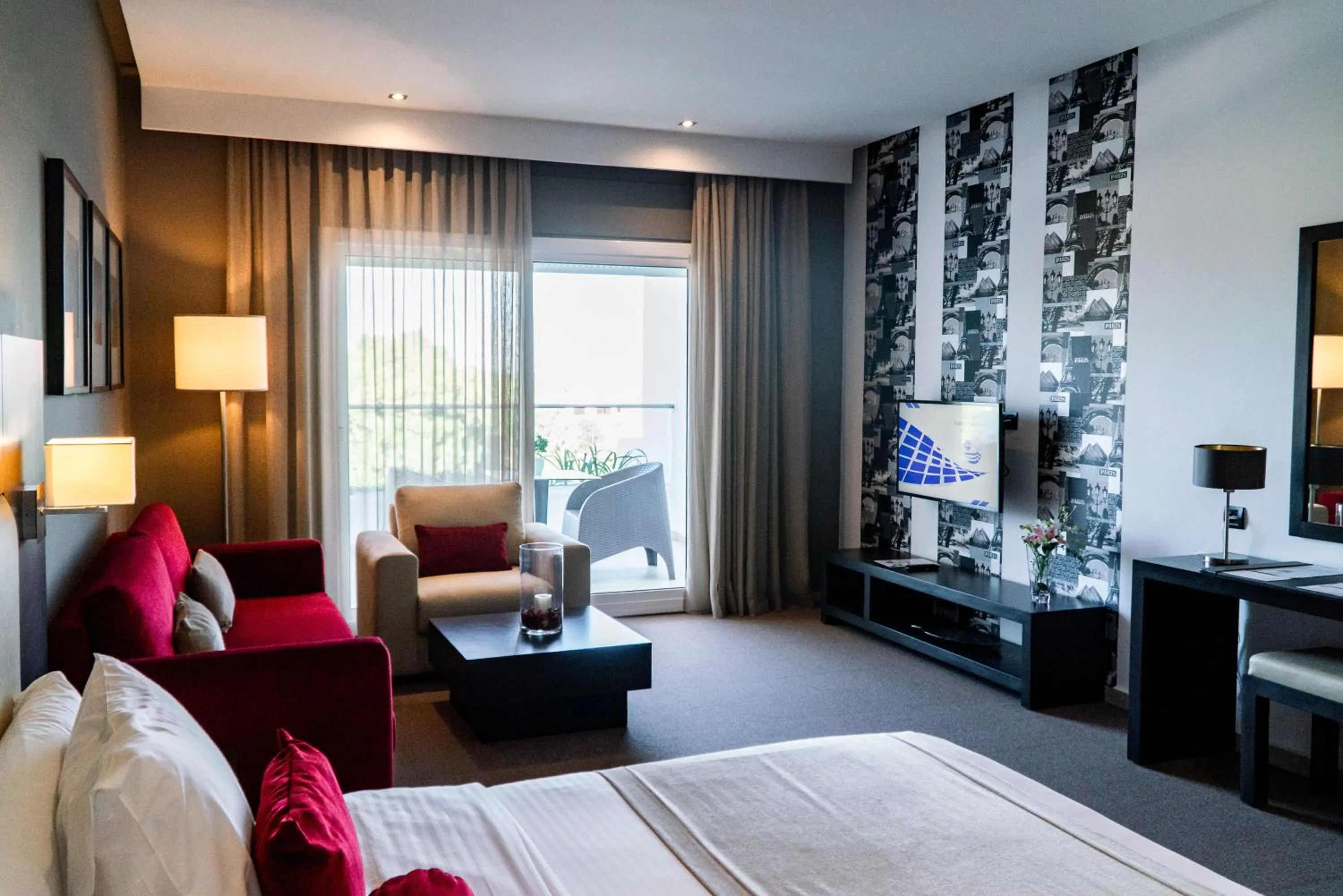 TV and multimedia, Bed in Hôtel Tamuda Beach