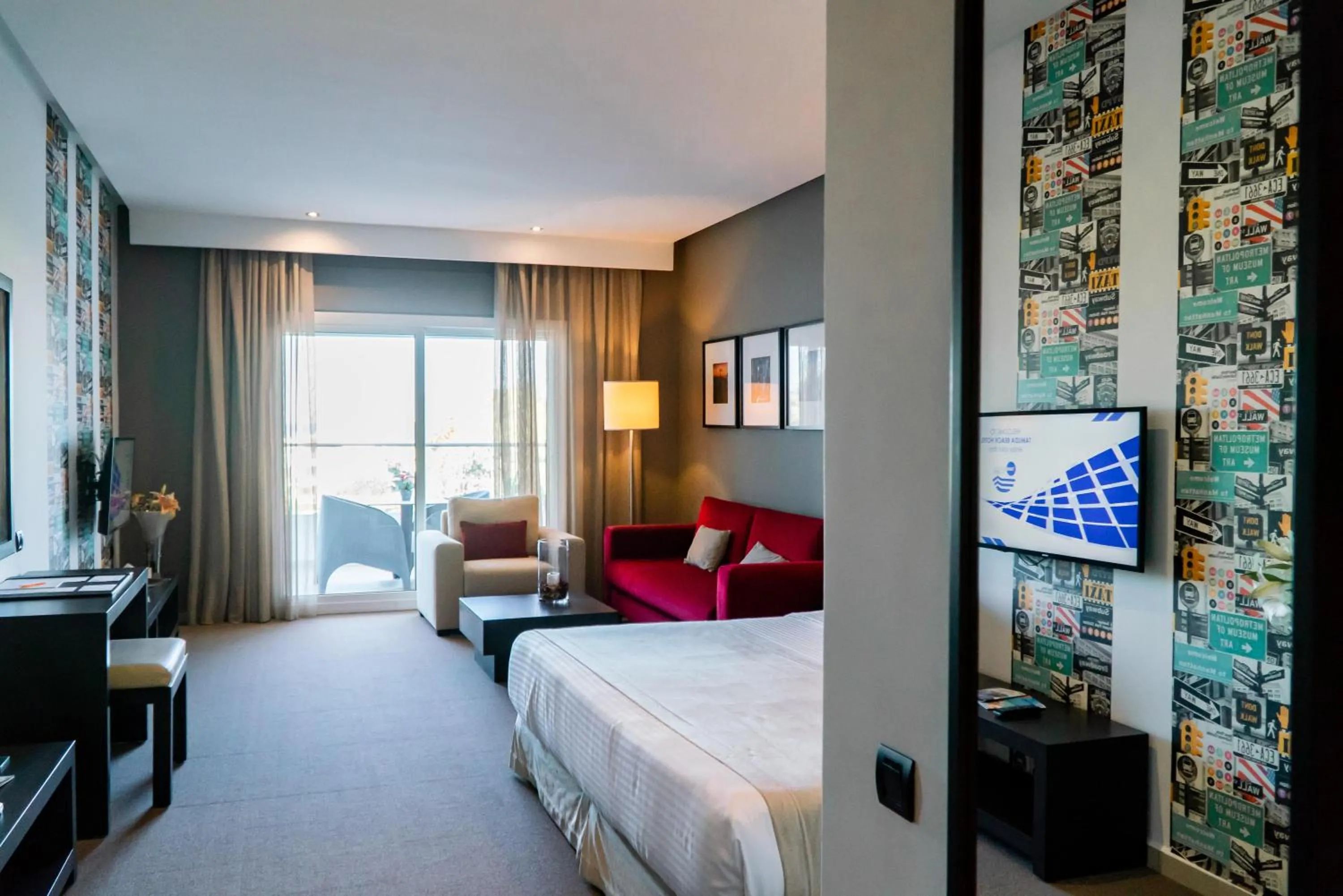 TV and multimedia, Bed in Hôtel Tamuda Beach