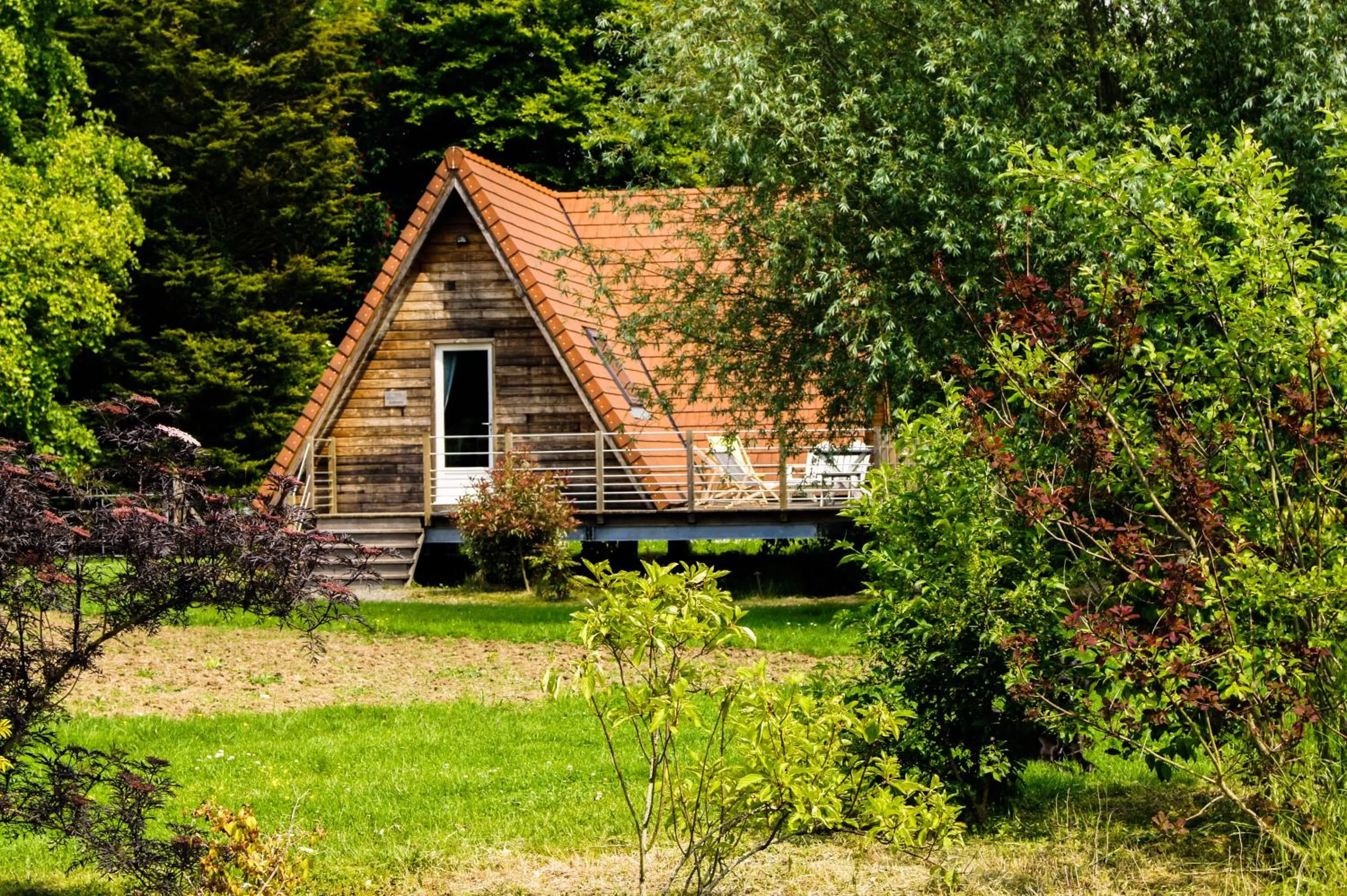 Garden view in Les Lodges de Malbrough