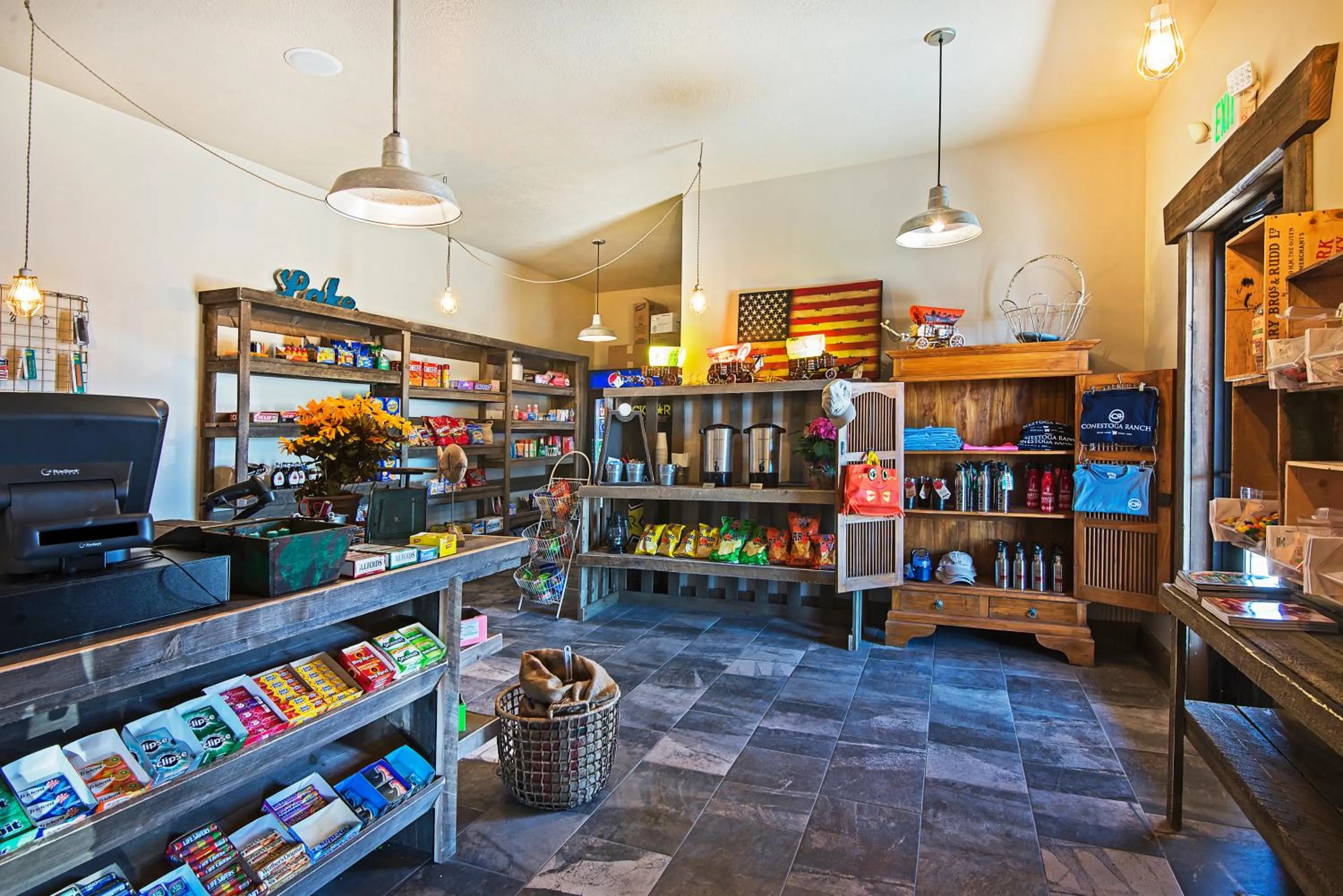 On-site shops in Conestoga Ranch Glamping Resort