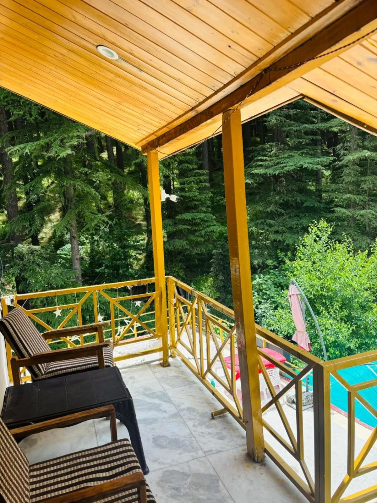 Seating area in Asha Cottage