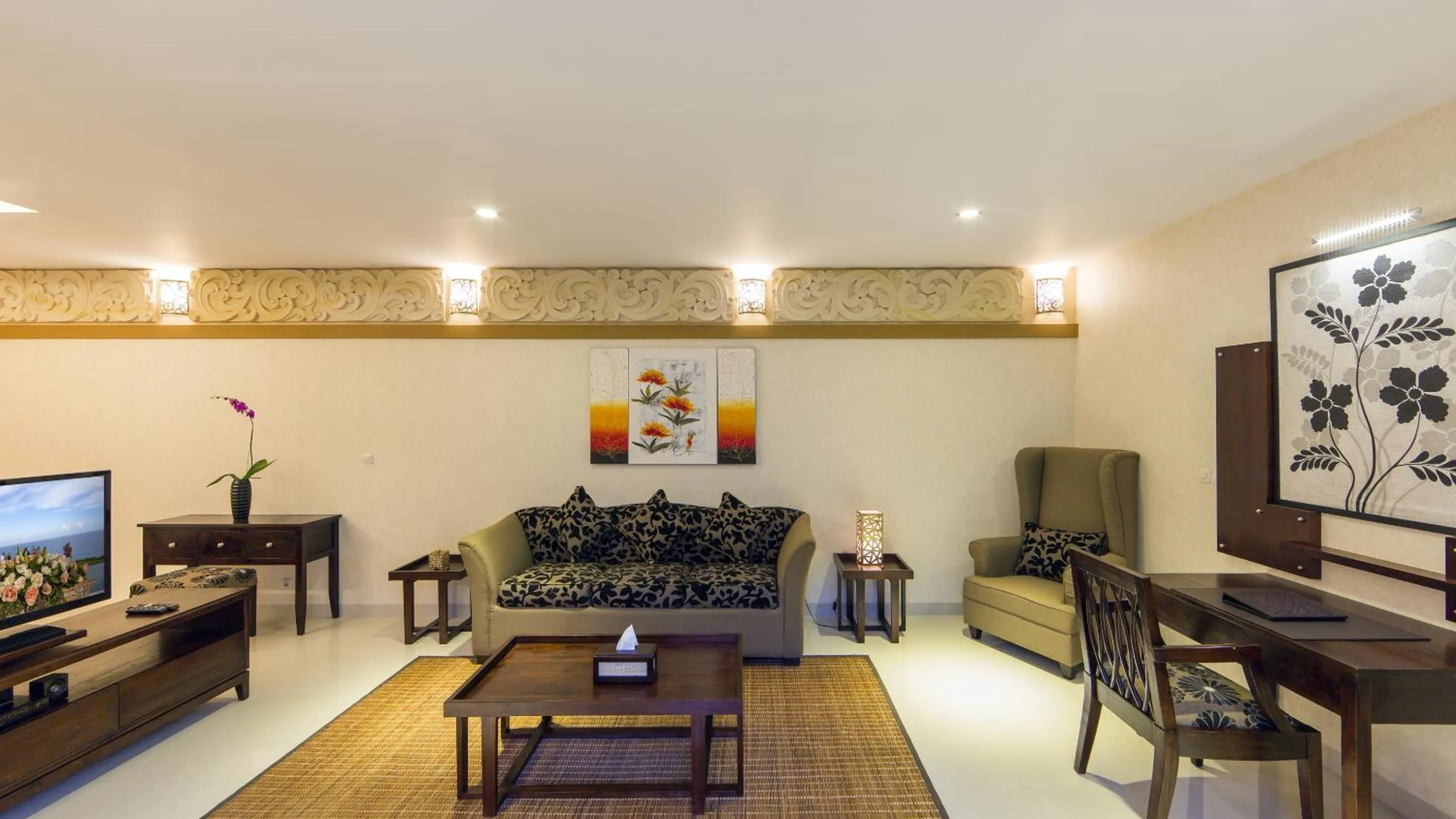 Living room in Flamingo Dewata Pool Villa Uluwatu