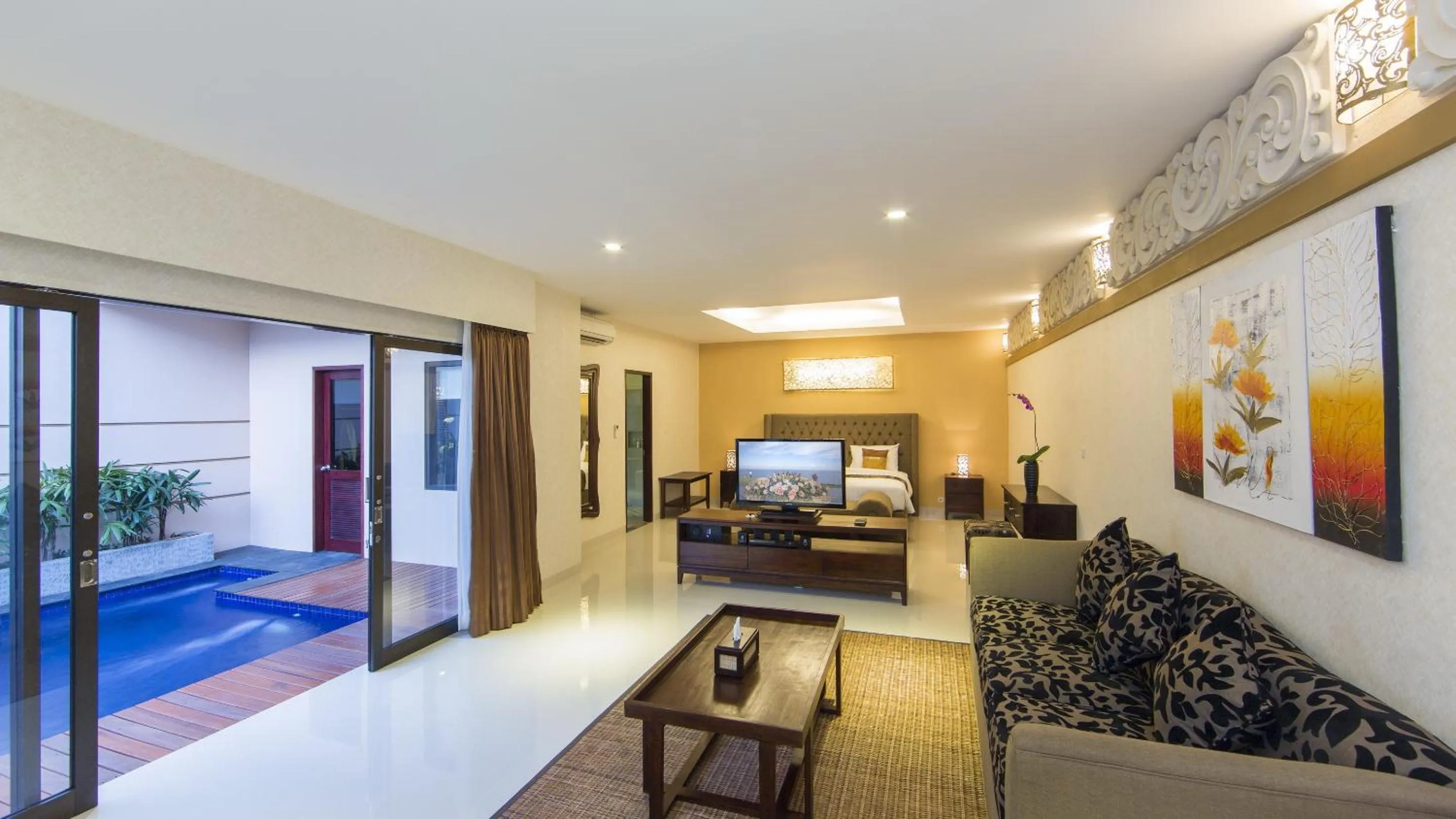 Living room in Flamingo Dewata Pool Villa Uluwatu