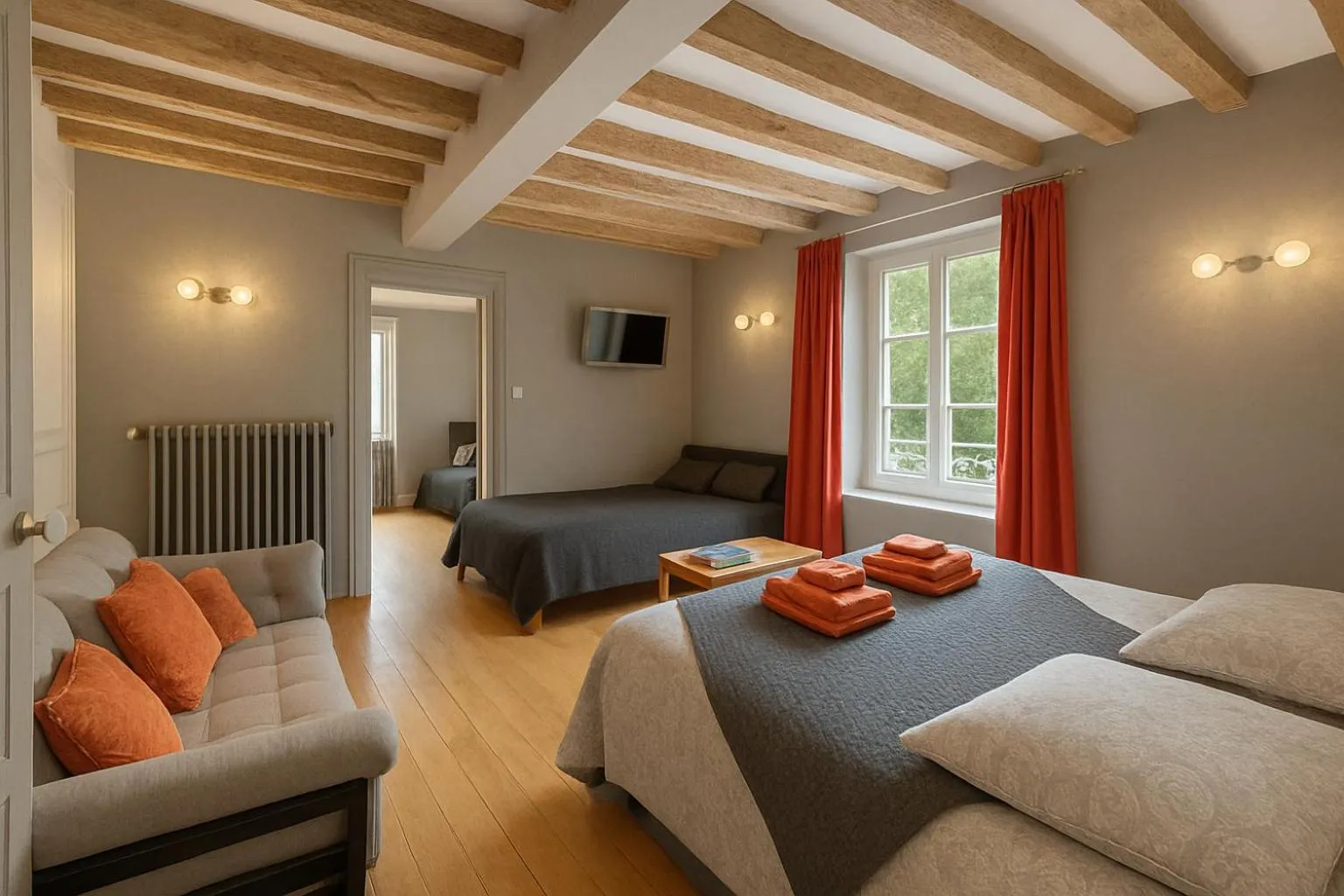 Bedroom, Bed in Appartements de l'Octroi avec parking