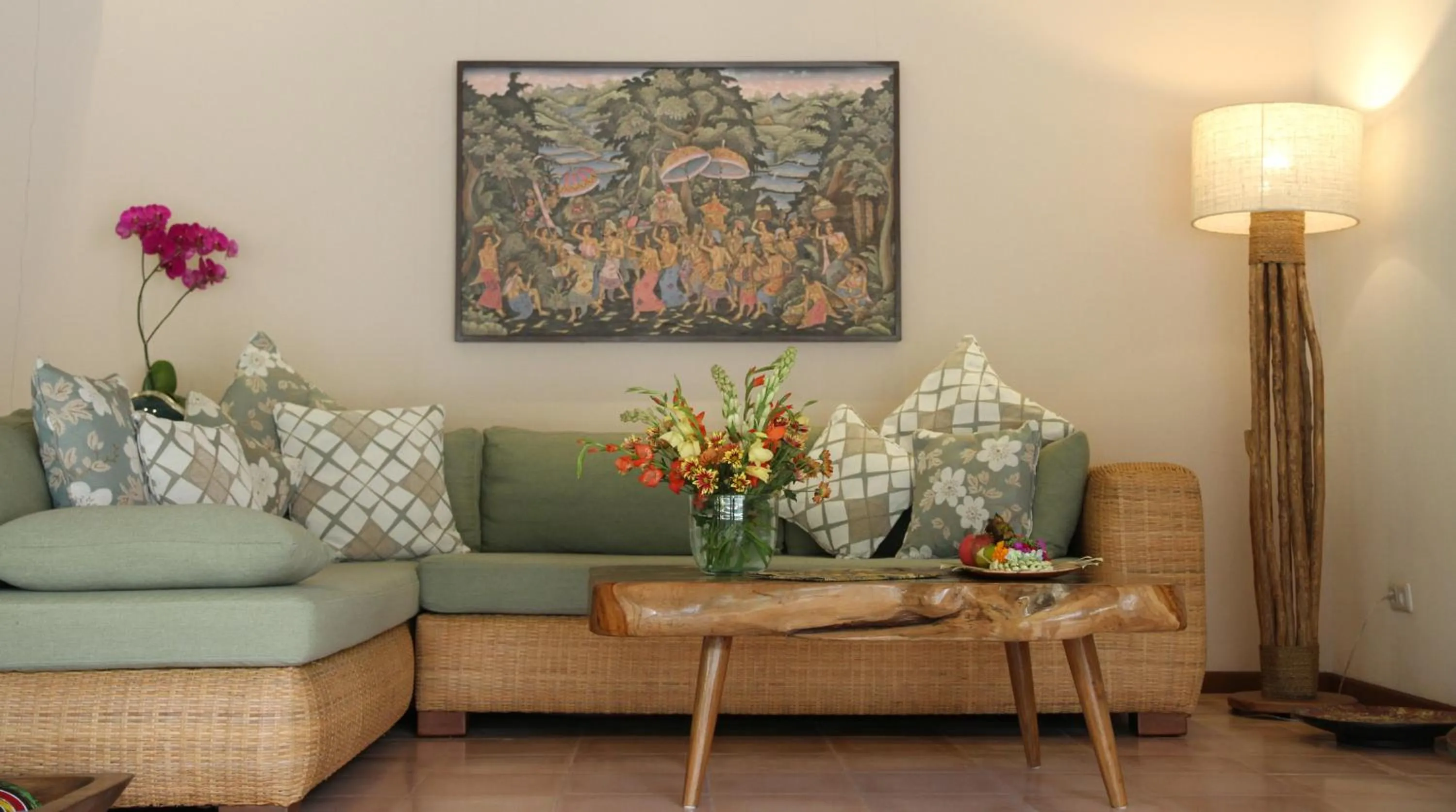 Seating area in Cili Emas Oceanside Resort