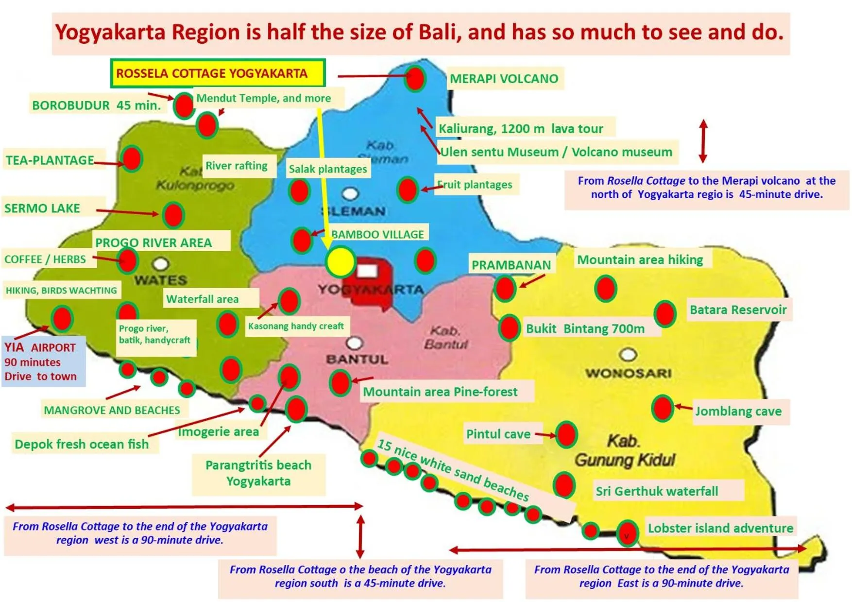 Location in Rosella Cottages - Homestay - Yogyakarta