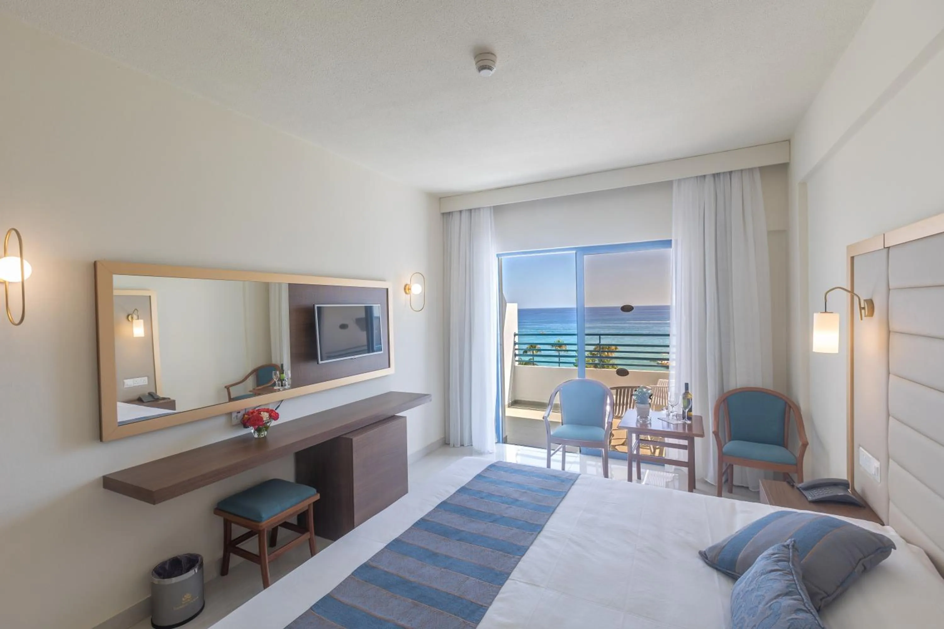 Bed in Iliada Beach Hotel