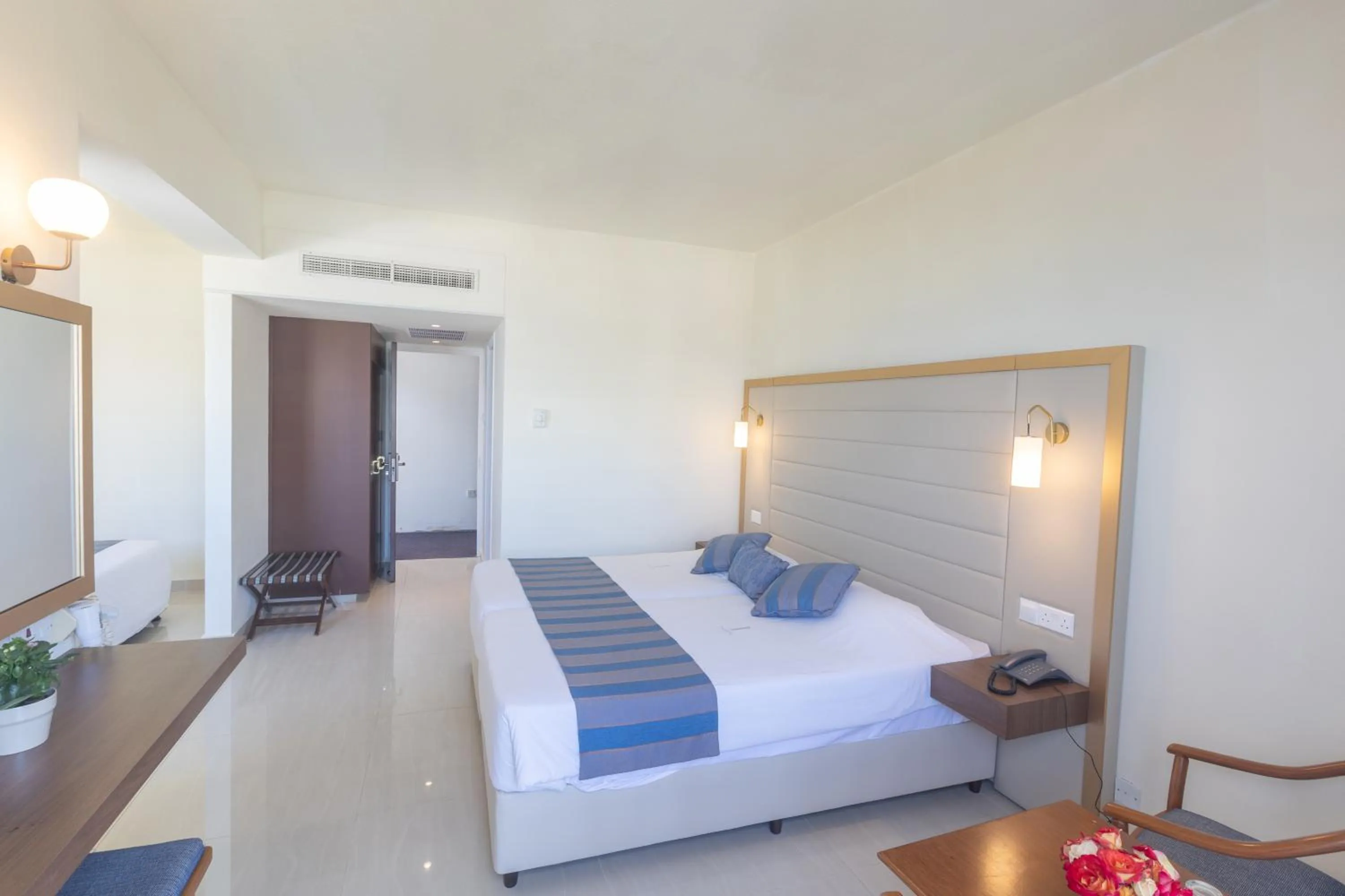 Bed in Iliada Beach Hotel