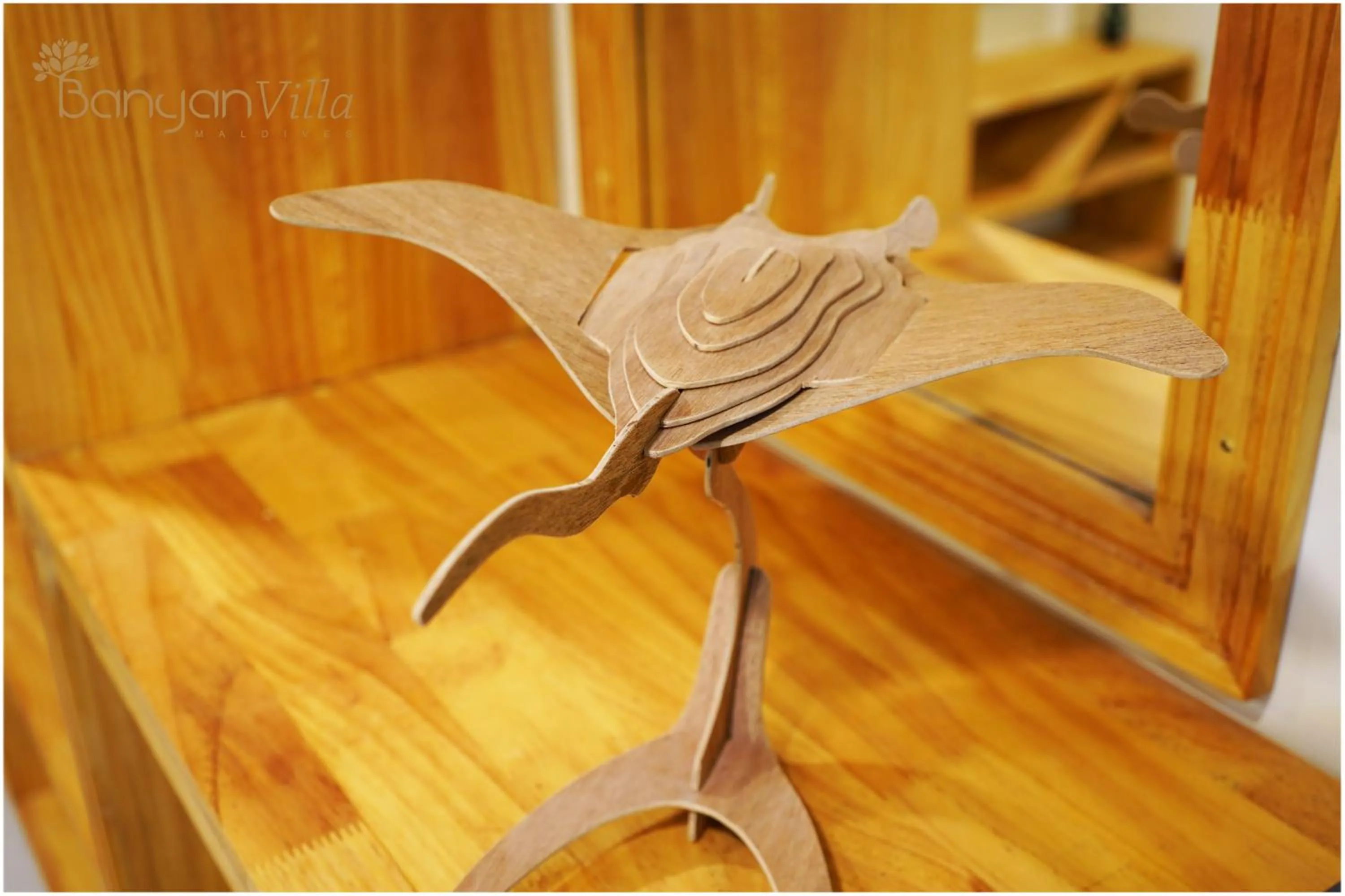 Decorative detail in Banyan Villa Maldives Dhangethi