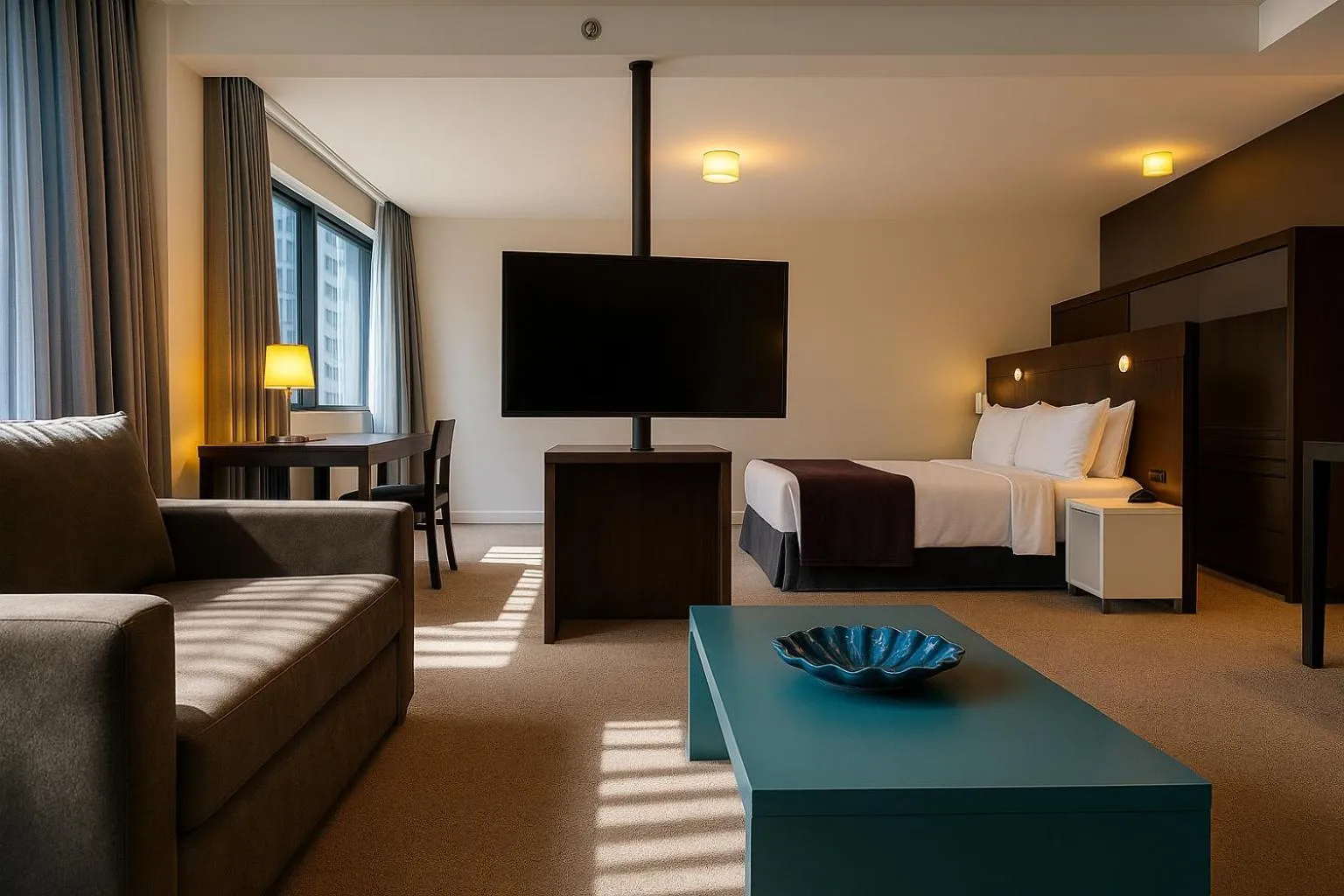 Bed in Blue Tree Premium Alphaville