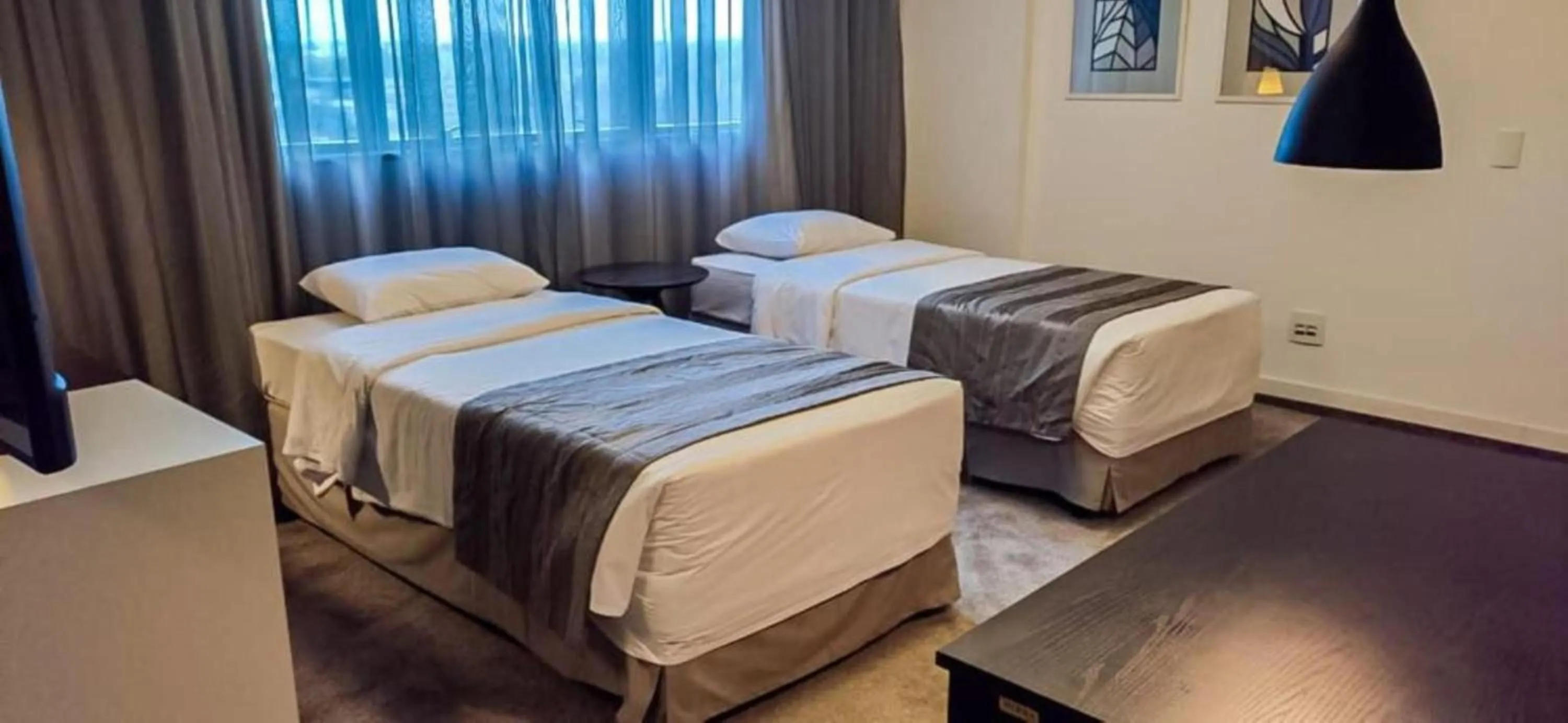 Bedroom, Bed in Blue Tree Premium Alphaville