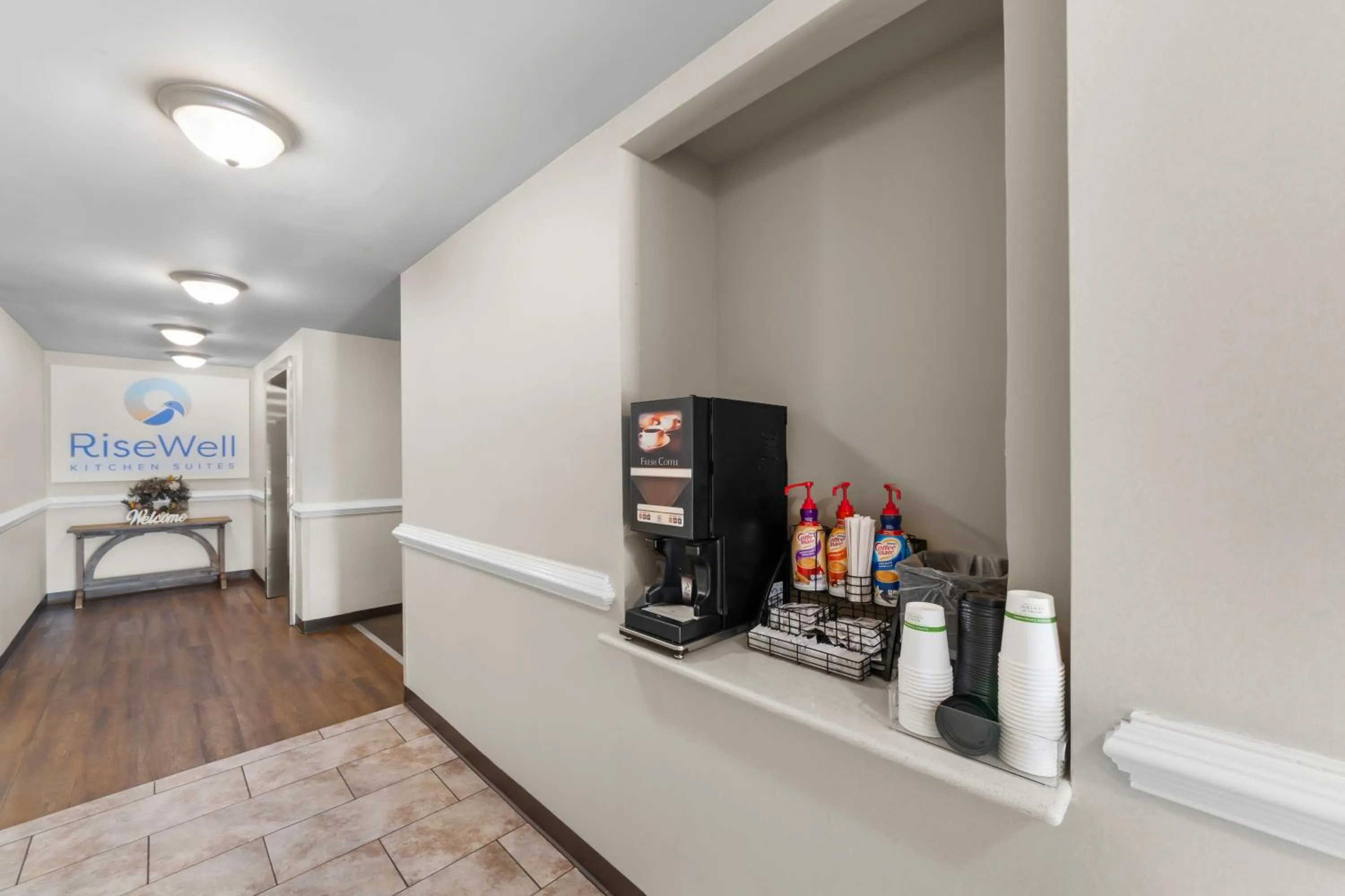 Coffee/tea facilities in Risewell Kitchen Suites Pleasanton