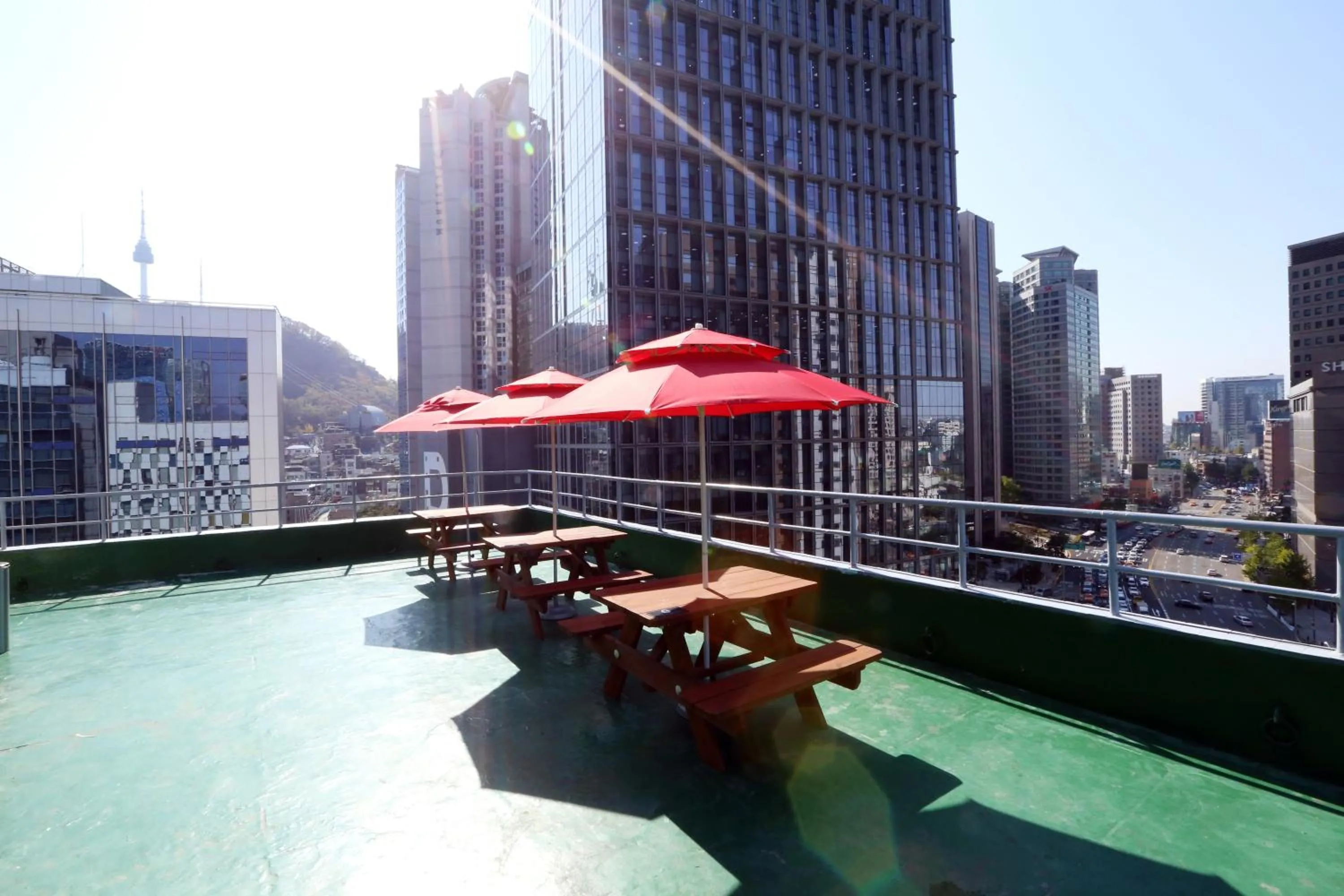 Patio in 57 Myeongdong Hostel