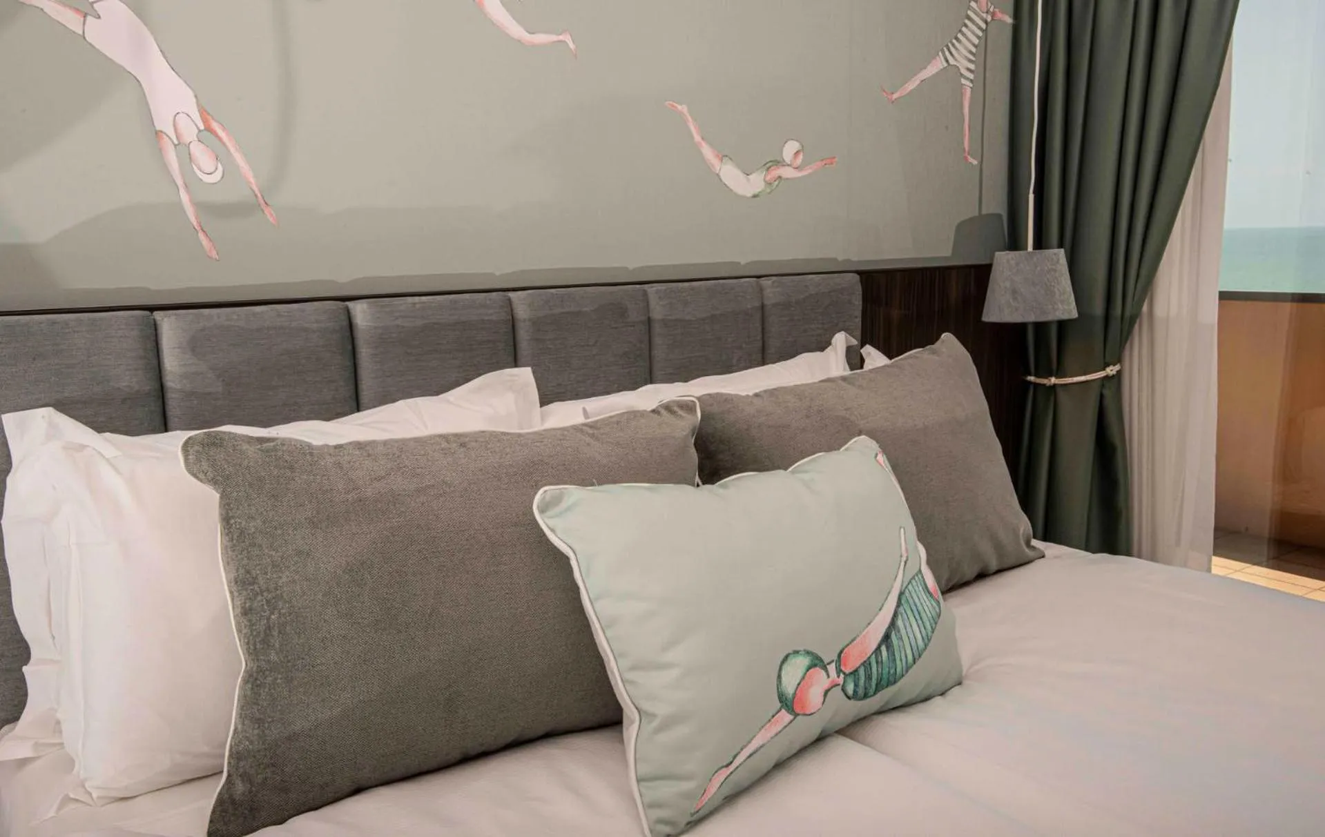 Bed in Hotel Europa Lignano