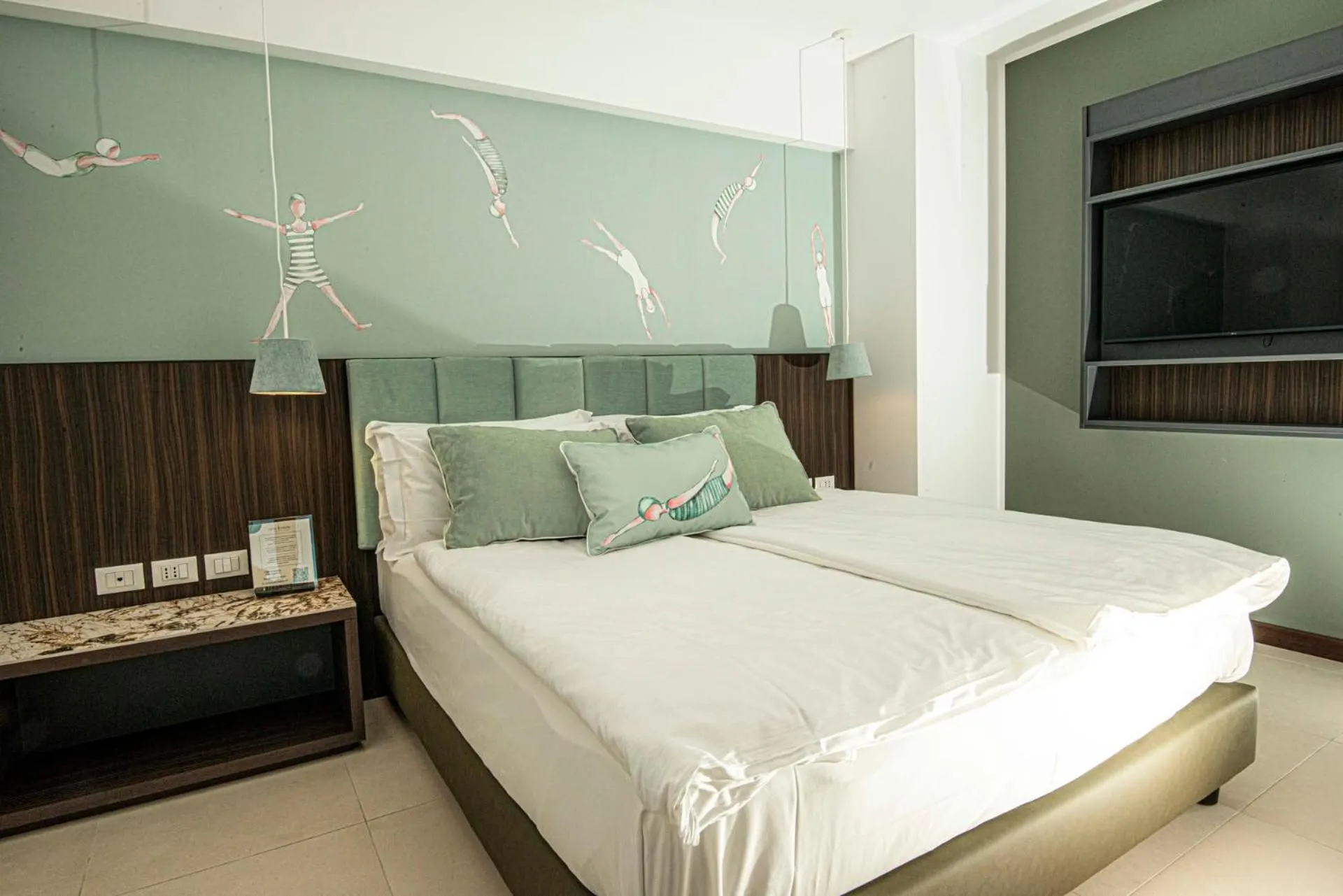 Bed in Hotel Europa Lignano