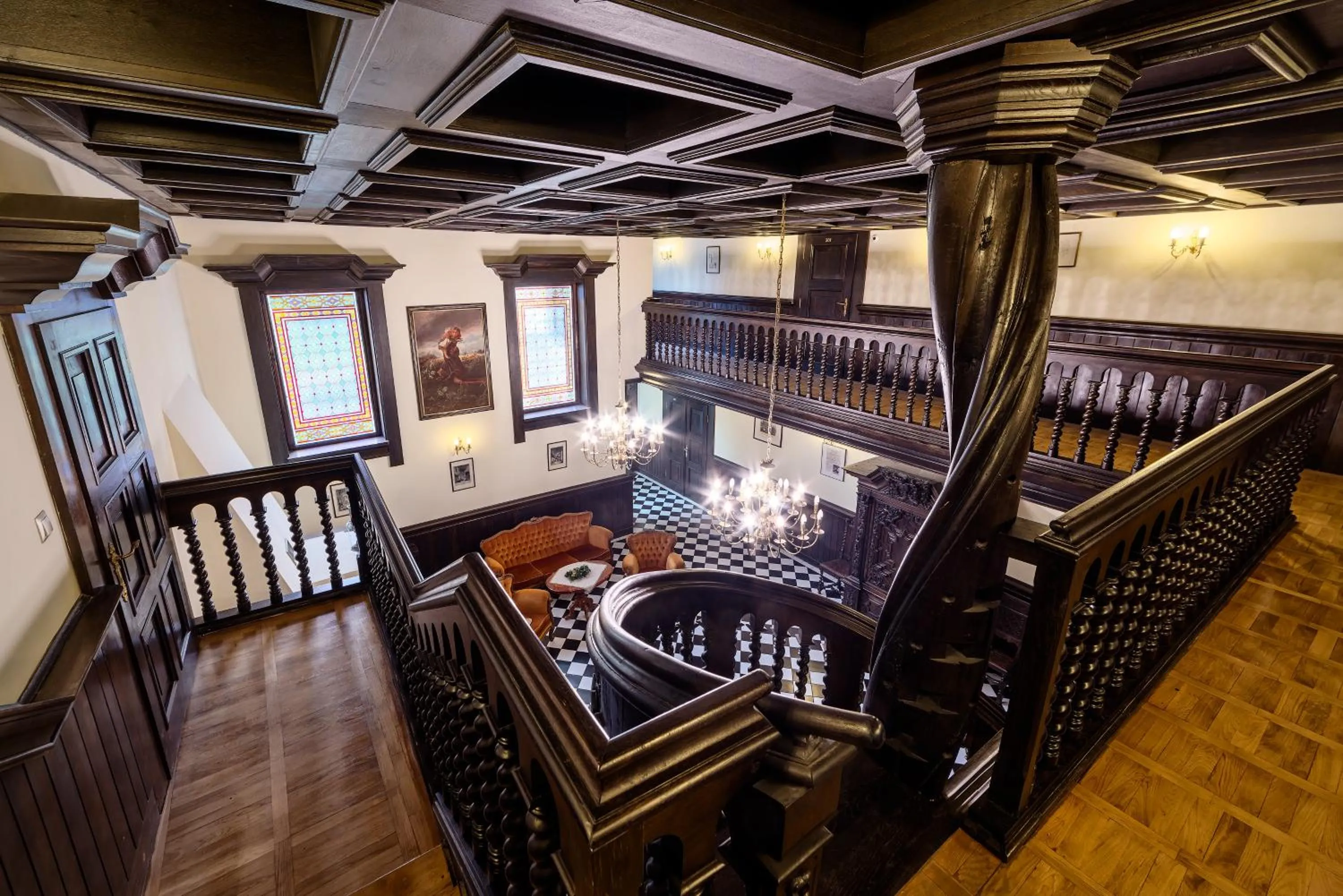 Lobby or reception in Pałac Kłanino