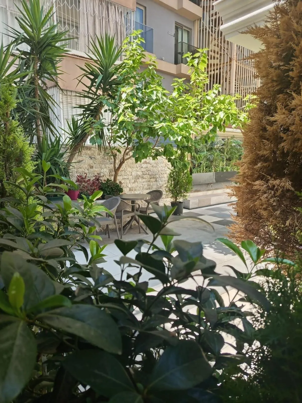 Inner courtyard view in Ber Mai İnci Hotel Antalya