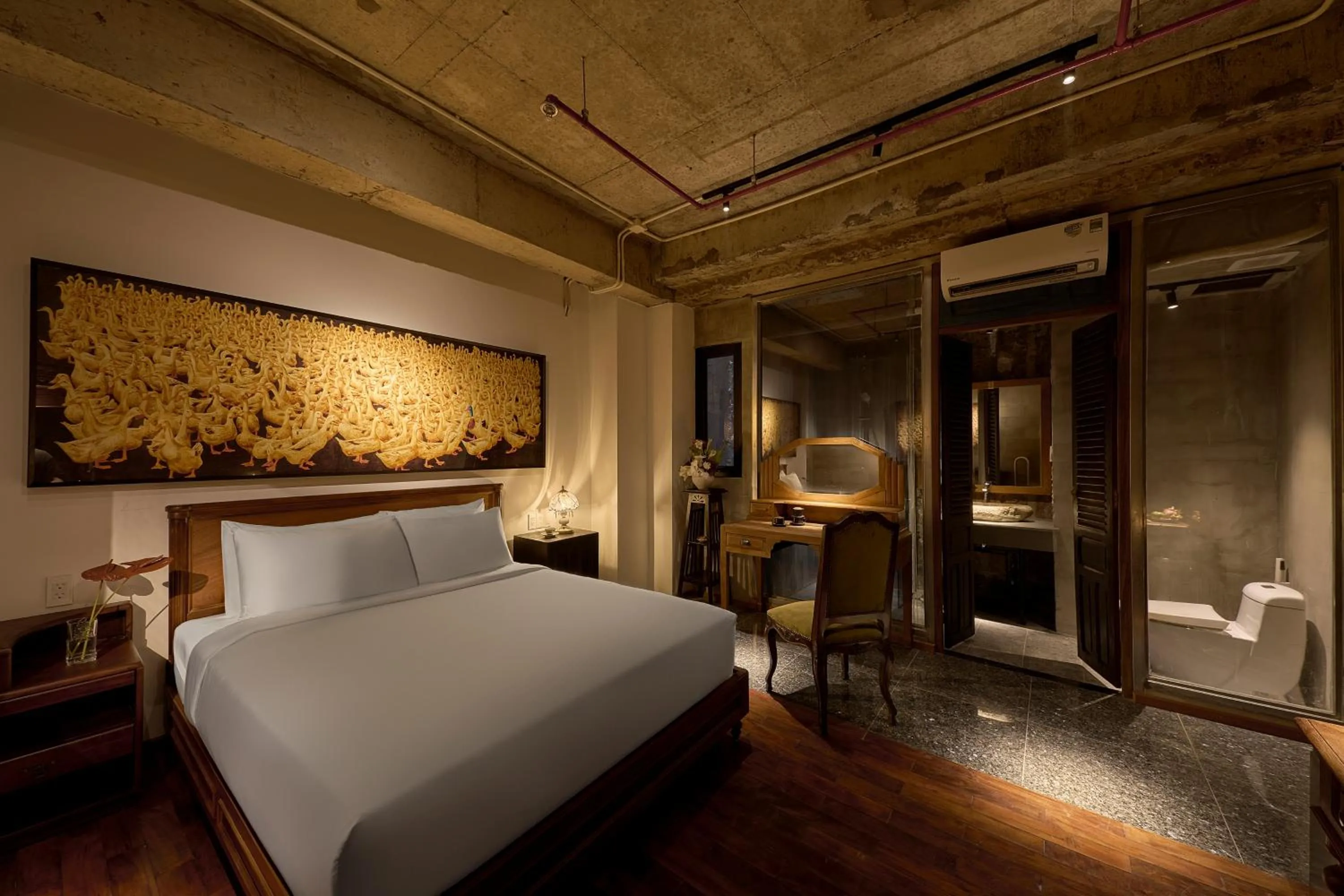 Bedroom, Bed in Anima Saigon Boutique - Vietnamese Contemporary Art Hotel