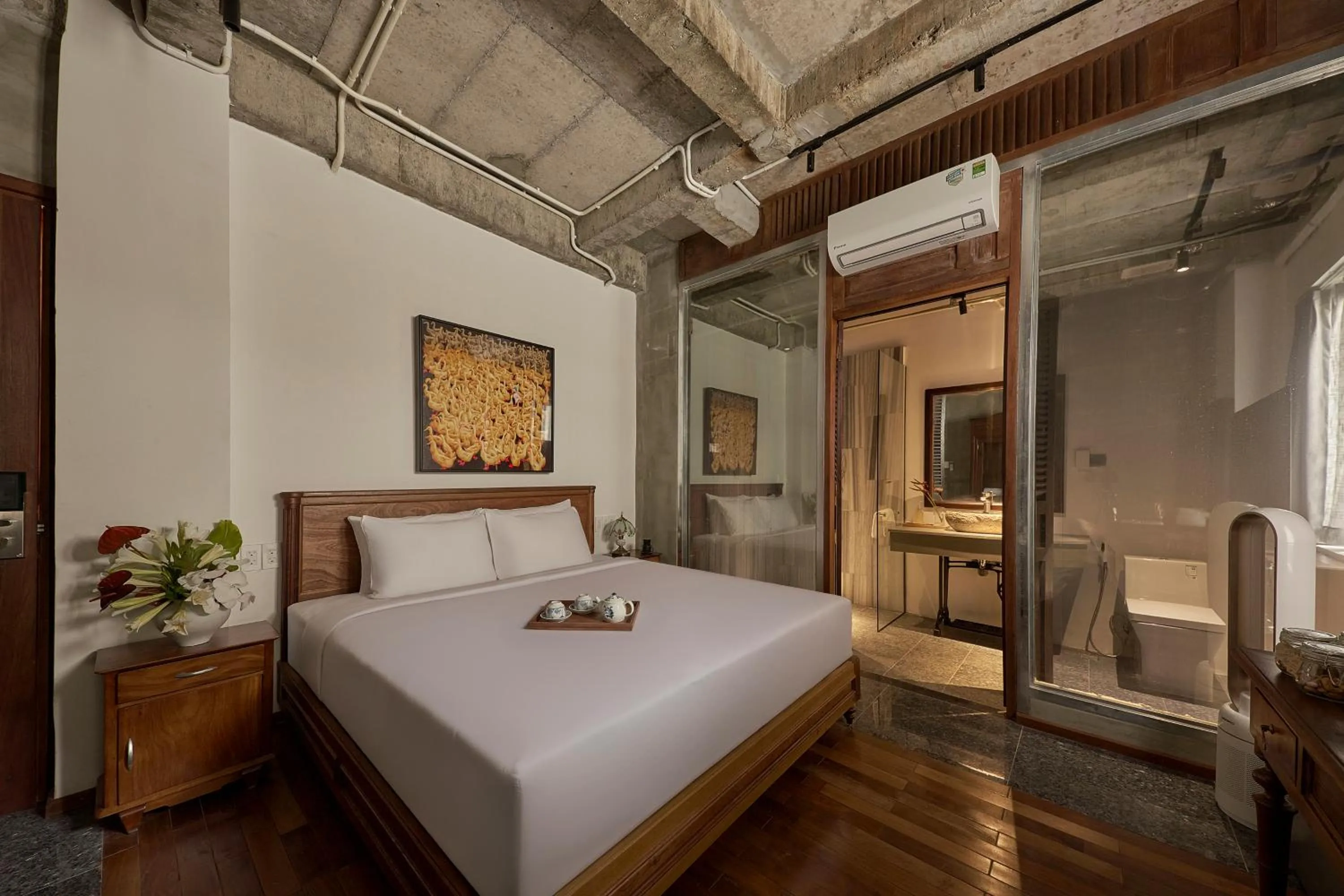Bedroom, Bed in Anima Saigon Boutique - Vietnamese Contemporary Art Hotel